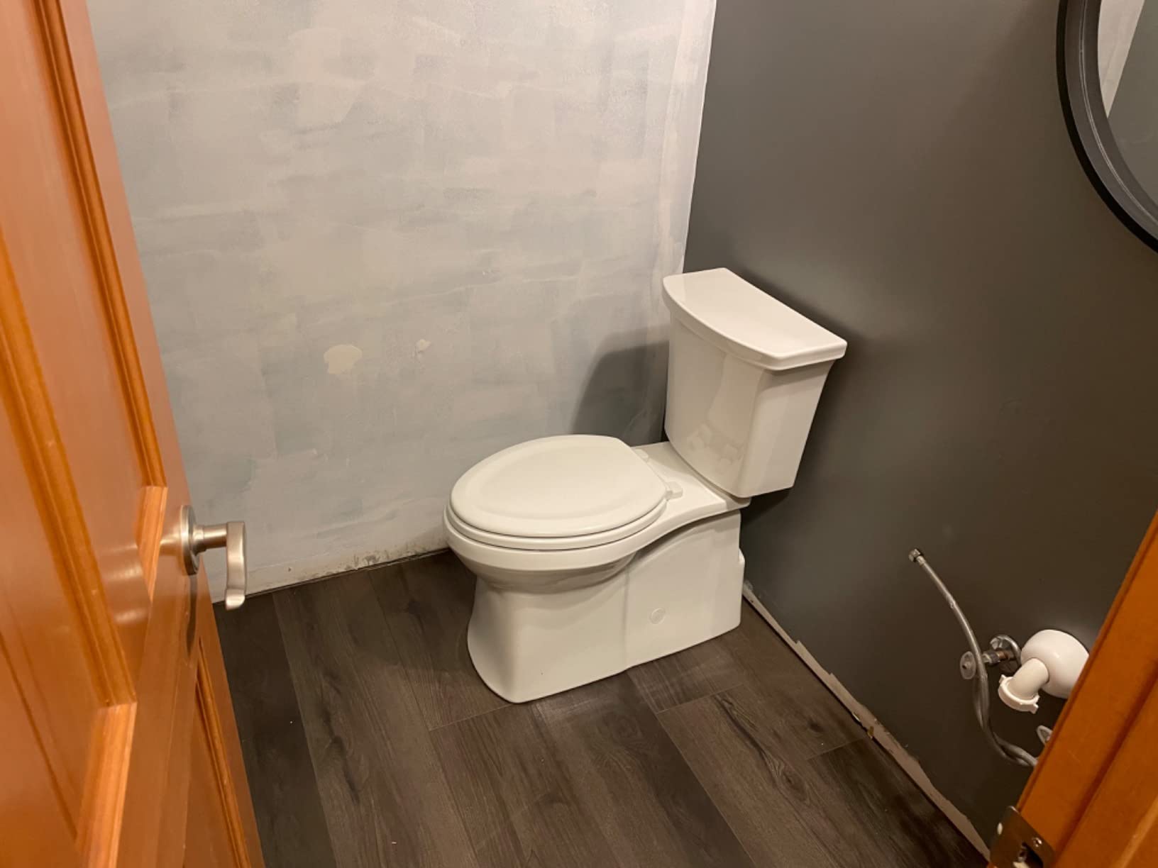 KOHLER Corbelle with ContinuousClean Comfort Height Two-Piece Elongated 1.28 GPF Toilet with Skirted Trapway, Left-Hand Trip Lever and Revolution 360 Swirl Flushing Technology, Seat Not Included customer photo 2