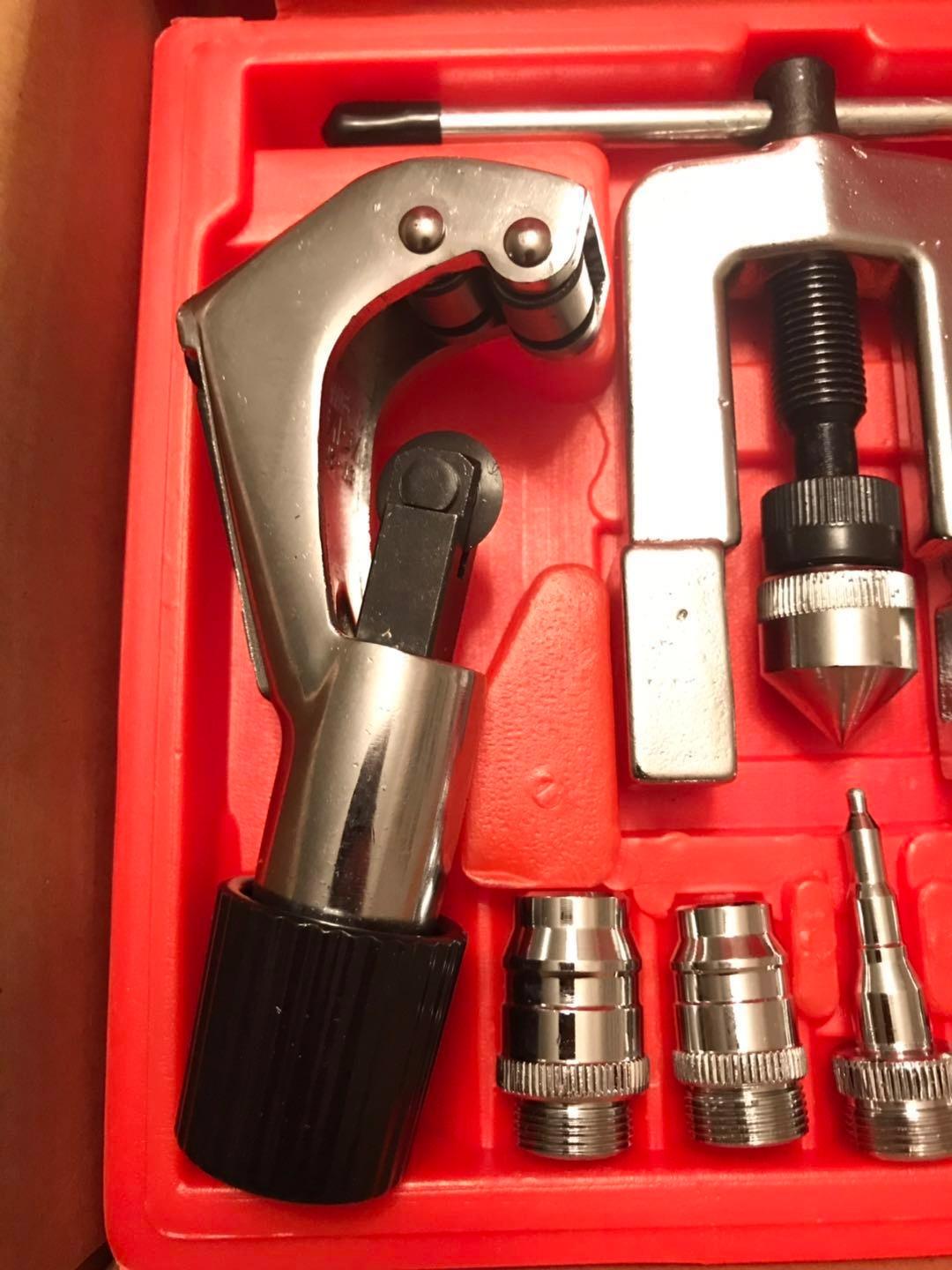 Wostore Flaring Swage Tool Kit for Copper Plastic Aluminum Pipe With Tubing Cutter & Ratchet Wrench | Flaring & swage tool for copper, plastic & aluminum pipe. Includes tubing cutter & ratchet wrench. HVAC & plumbing. customer photo 2
