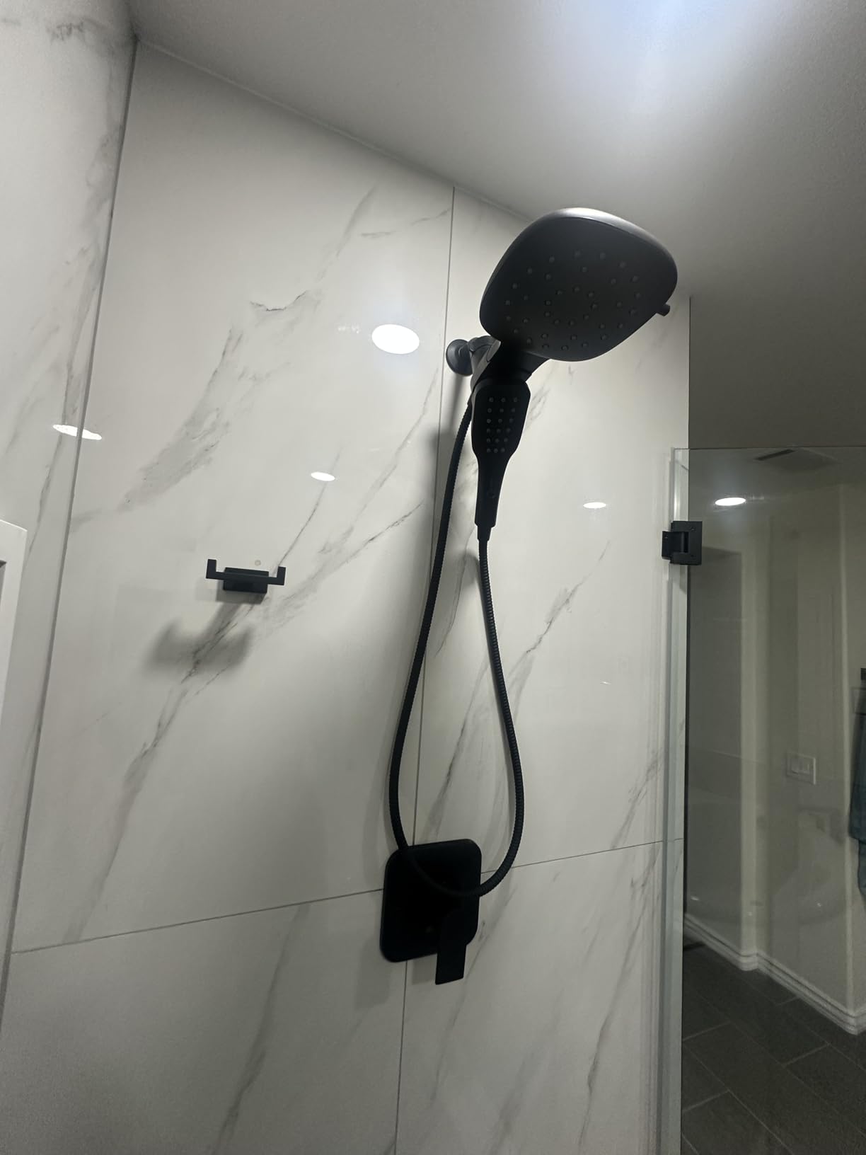 Moen T2472EPBL Genta LX Matte Black Posi-Temp Shower Trim Kit | Posi-Temp compatible, Eco-Performance showerhead, trim kit only, valve sold separately, matte black finish customer photo 1
