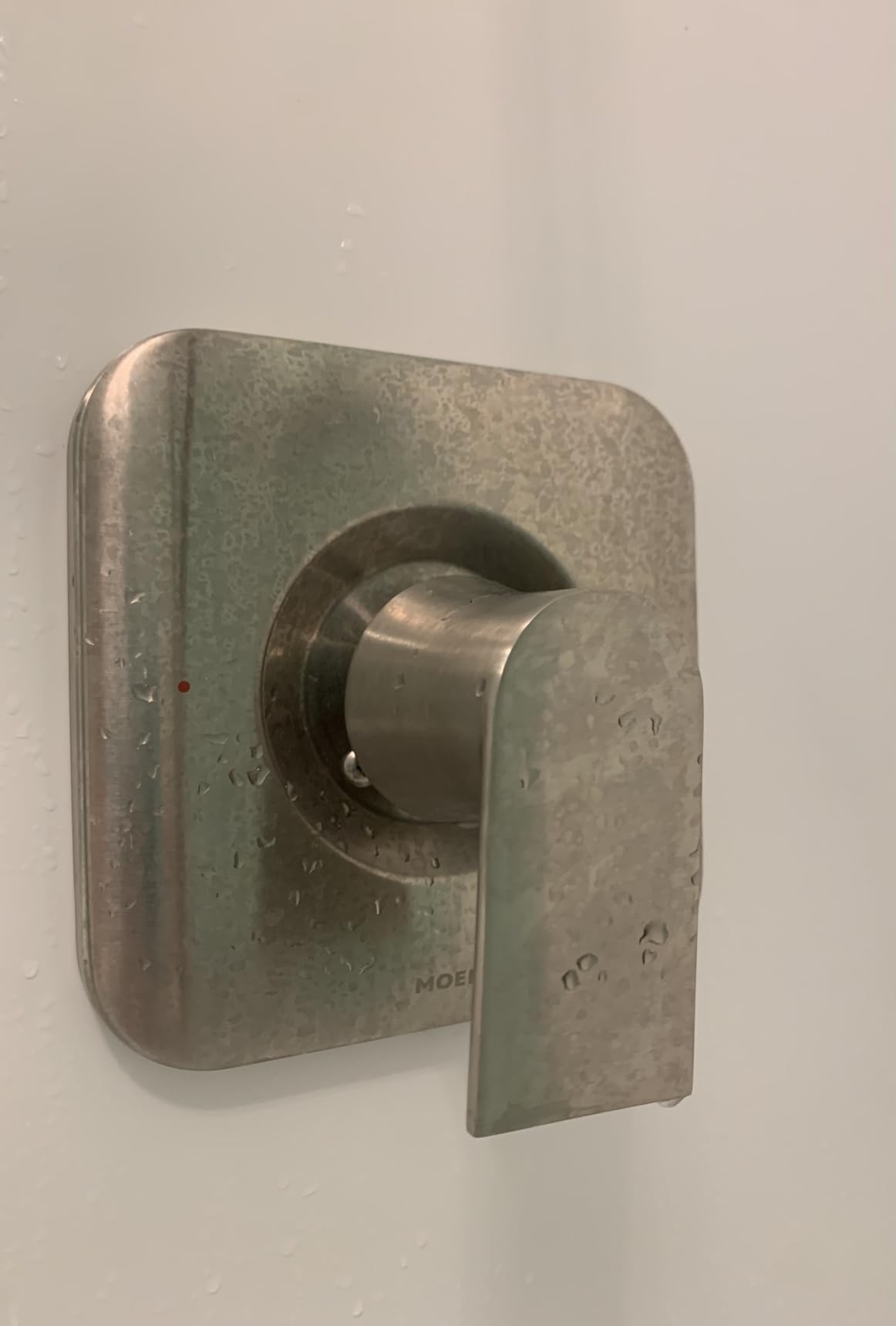 Moen Genta LX Pressure Balancing Eco-Performance Modern Shower Trim with Showerhead and Lever Handle, Posi-Temp Valve Required, Brushed Nickel, T2472EPBN customer photo 1