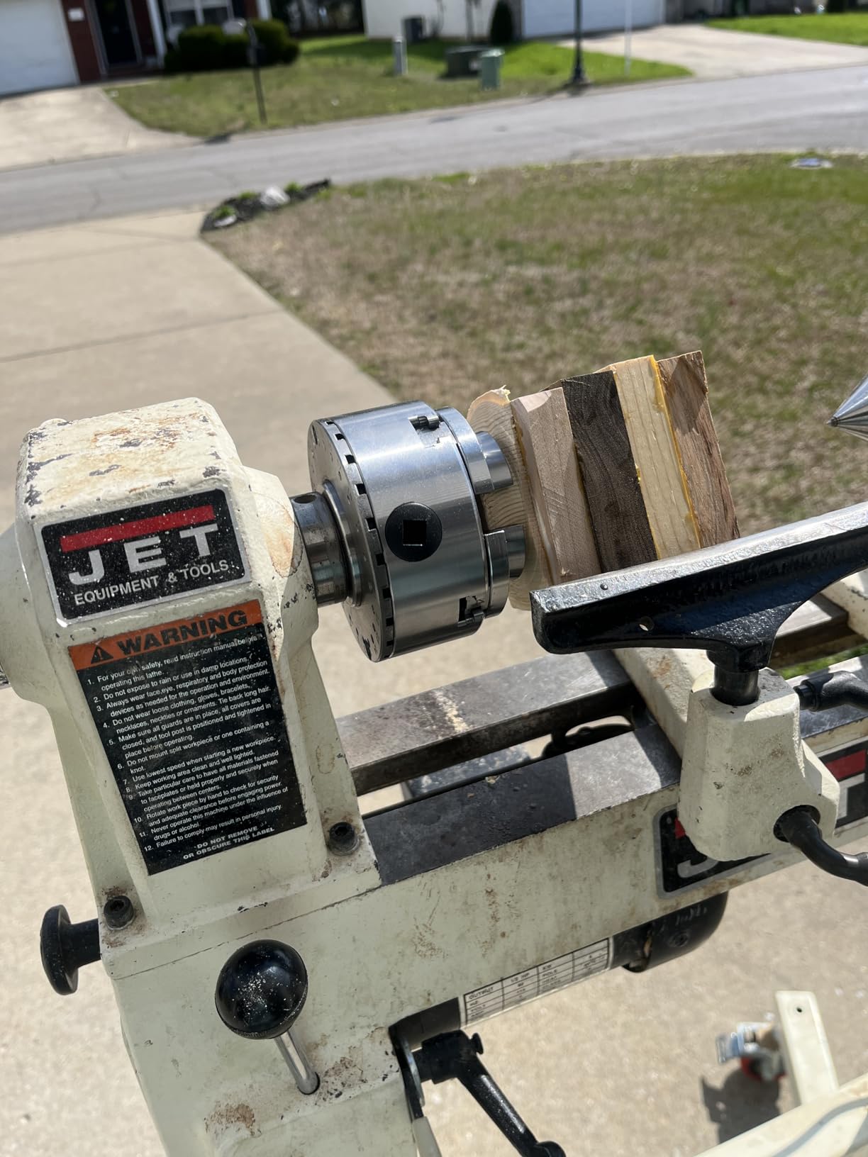 WEN LA4374 3.75-Inch 4-Jaw Self-Centering Lathe Chuck Set with 1-Inch x 8TPI Thread customer photo 2