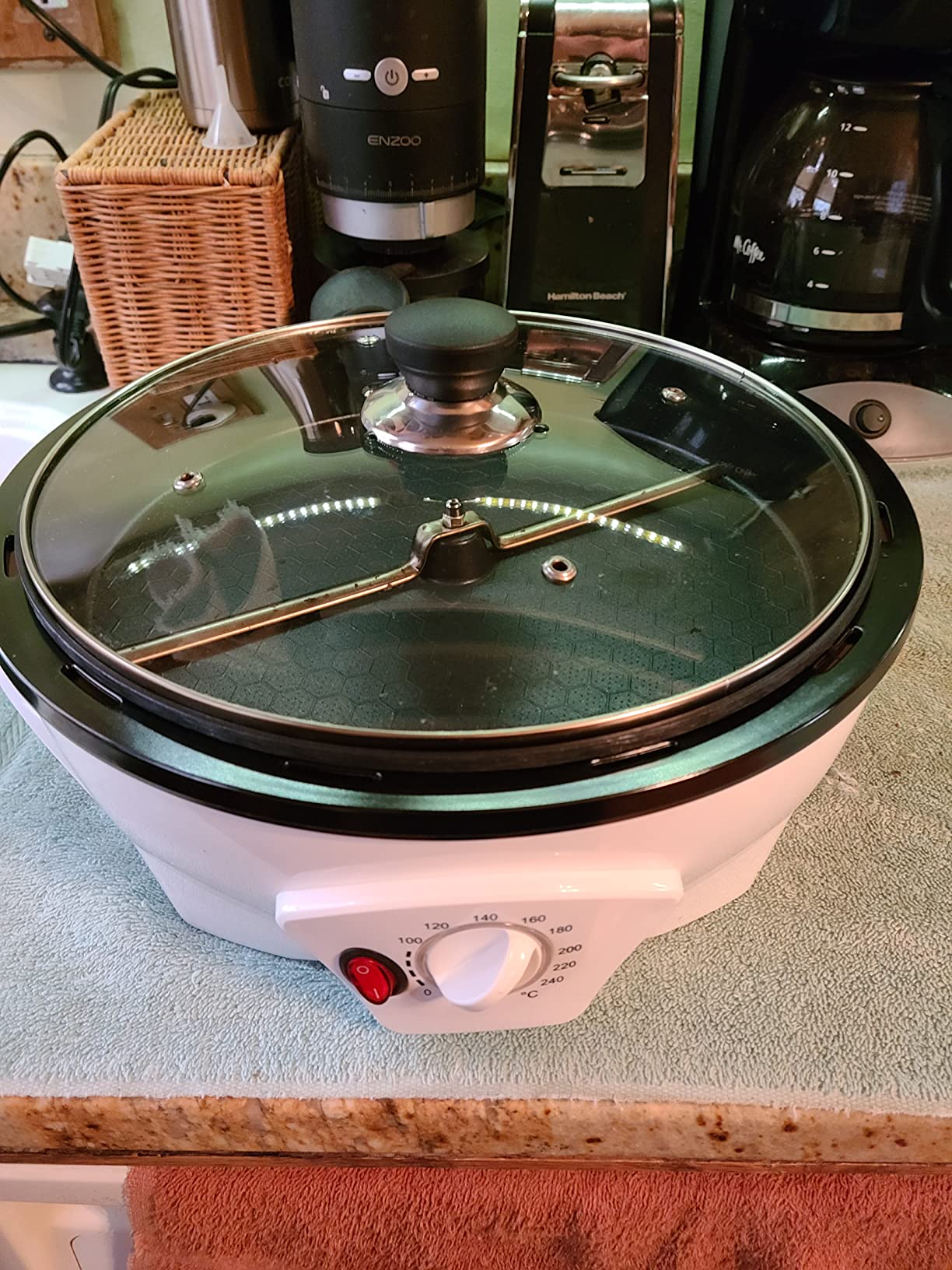 JIAWANSHUN Electric Coffee Bean Roaster Machine for Home Use, 1.1lb Capacity | with Timer & 0-240℃ Temperature Adjustment, Small Batch Coffee Roaster, Upgraded 110-120V customer photo 2