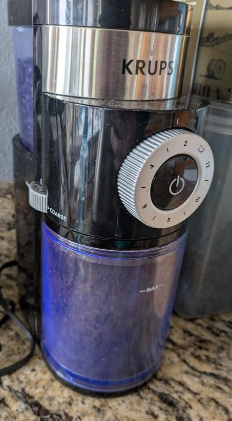 KRUPS Precision Burr Coffee Grinder: 12 Settings, 8 oz Capacity for Drip, French Press, Espresso, Pour Over, Cold Brew - Stainless Steel, 110W, Auto-Stop, Easy Clean - Coffee Grinders for Home Use customer photo 2