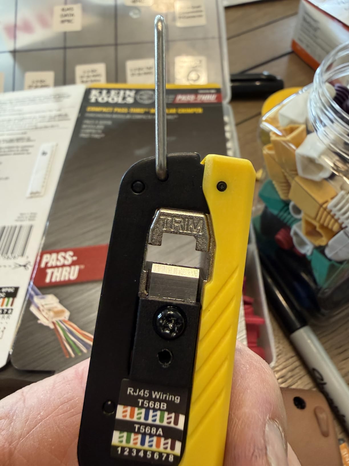 Klein Tools VDV226-005 Compact Modular Data Cable Crimping Tool, for Pass-Thru RJ45 Connectors customer photo 1