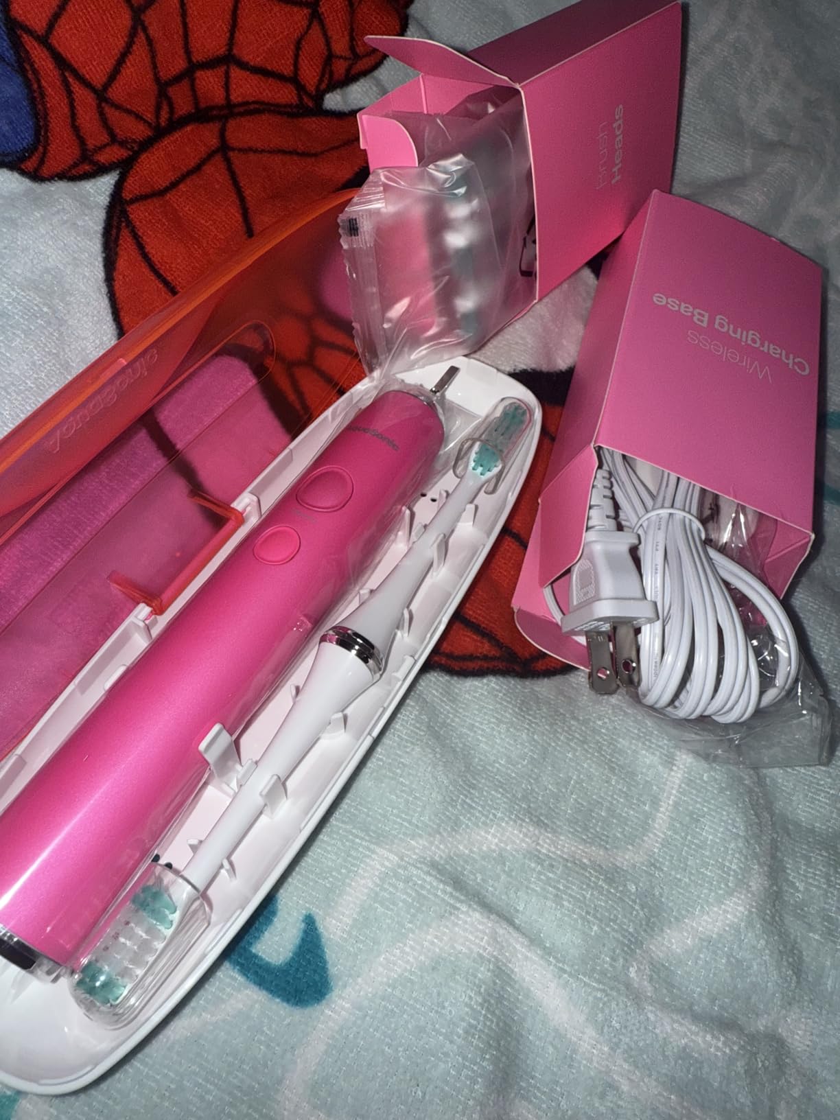 Aquasonic Vibe Series Ultra-Whitening Toothbrush - ADA Accepted Electric Toothbrush - 8 Brush Heads & Travel Case - 40,000 VPM Motor & Wireless Charging - 4 Modes w Smart Timer - Satin Rose Gold customer photo 1