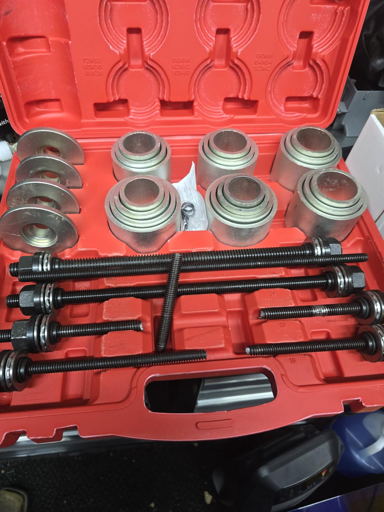 DAYUAN 28Pcs Pull and Press Sleeve Kit Remove Bushes Bearings Seals | Bearing & Bushing Press Tool, Removes & Installs Bushings Bearings Seals, 40CR Steel, Universal Application, Storage Case customer photo 2
