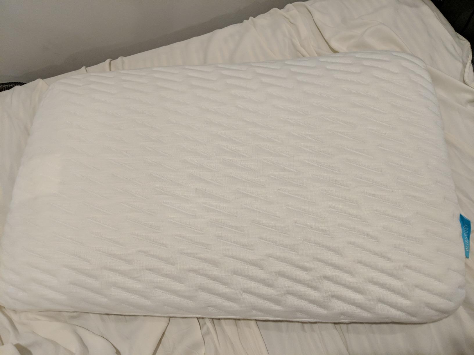 BLISSBURY Stomach Sleeper Pillow, Thin Flat Memory Foam Pillow, 2.6 Inch customer photo 1