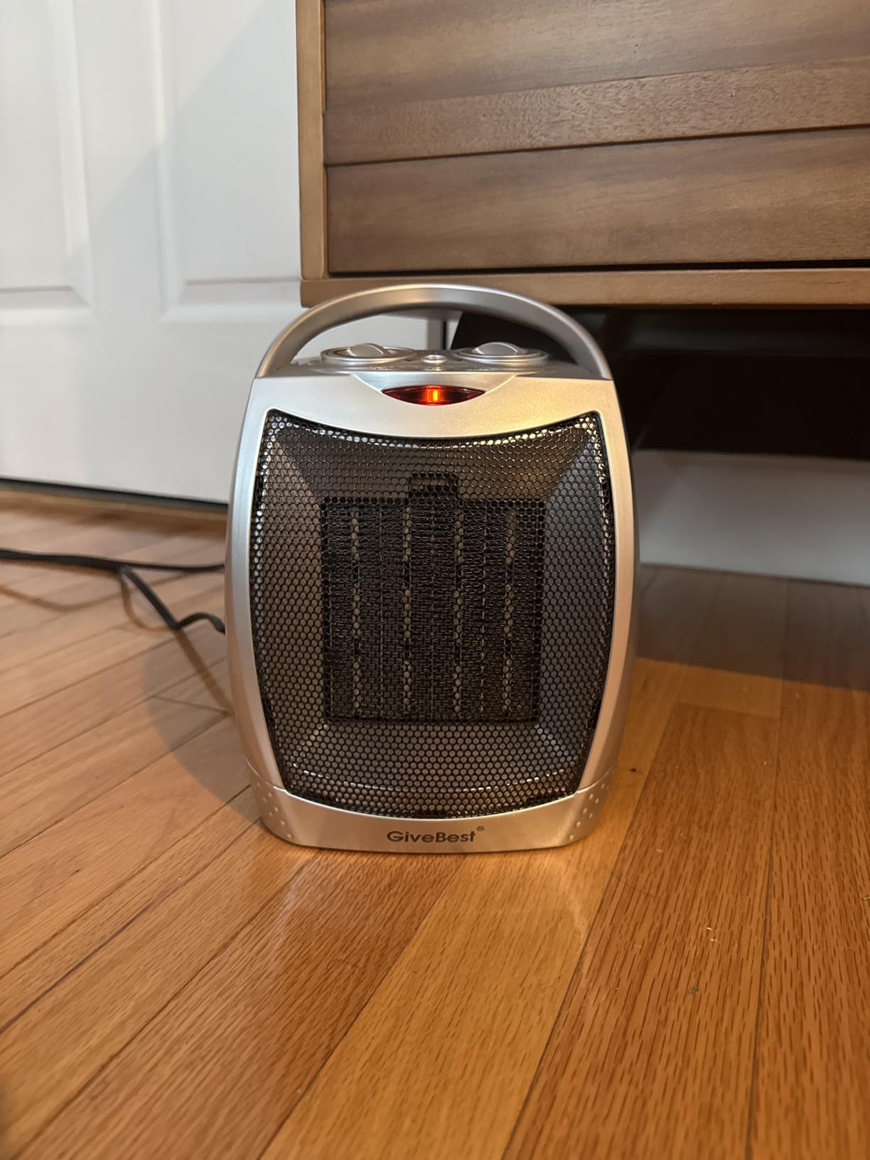 GiveBest Space Heater, Portable Space Heaters for Indoor Use | Desk Heater with Thermostat, Overheat and Tip Over Protection, 1500W/750W Safe & Quiet Ceramic Heater Fan for Office Room customer photo 1