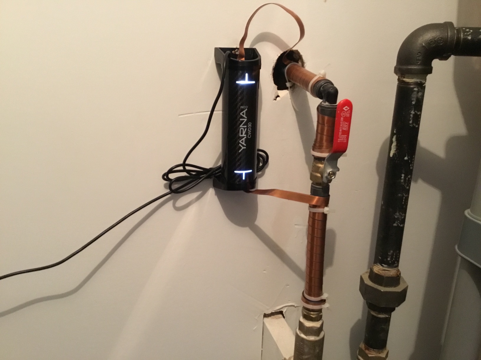 YARNA Electronic Water Descaler - No-Salt Softener, Pipes to 1