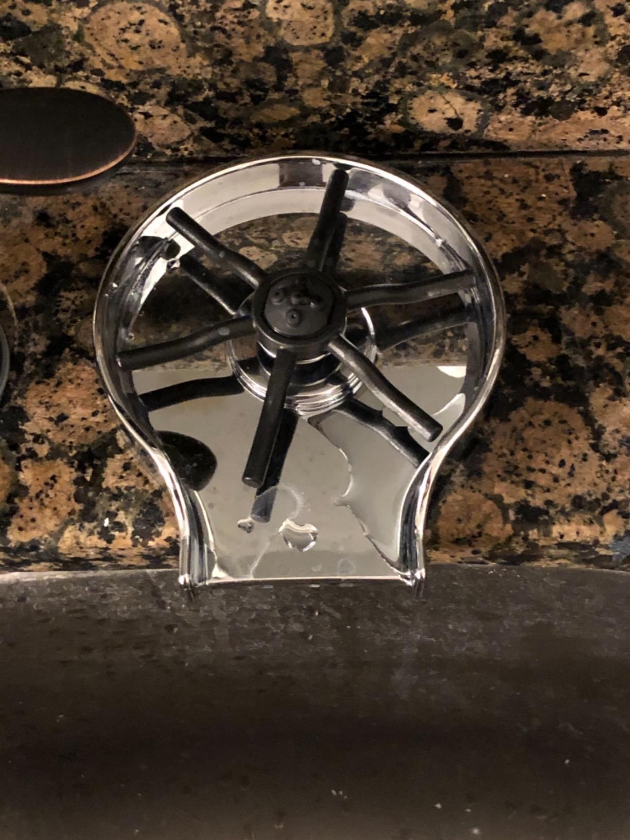 Delta Faucet Glass Rinser for Kitchen Sinks, Kitchen Sink Accessories, Bar Glass Rinser, Chrome GR150 customer photo 2