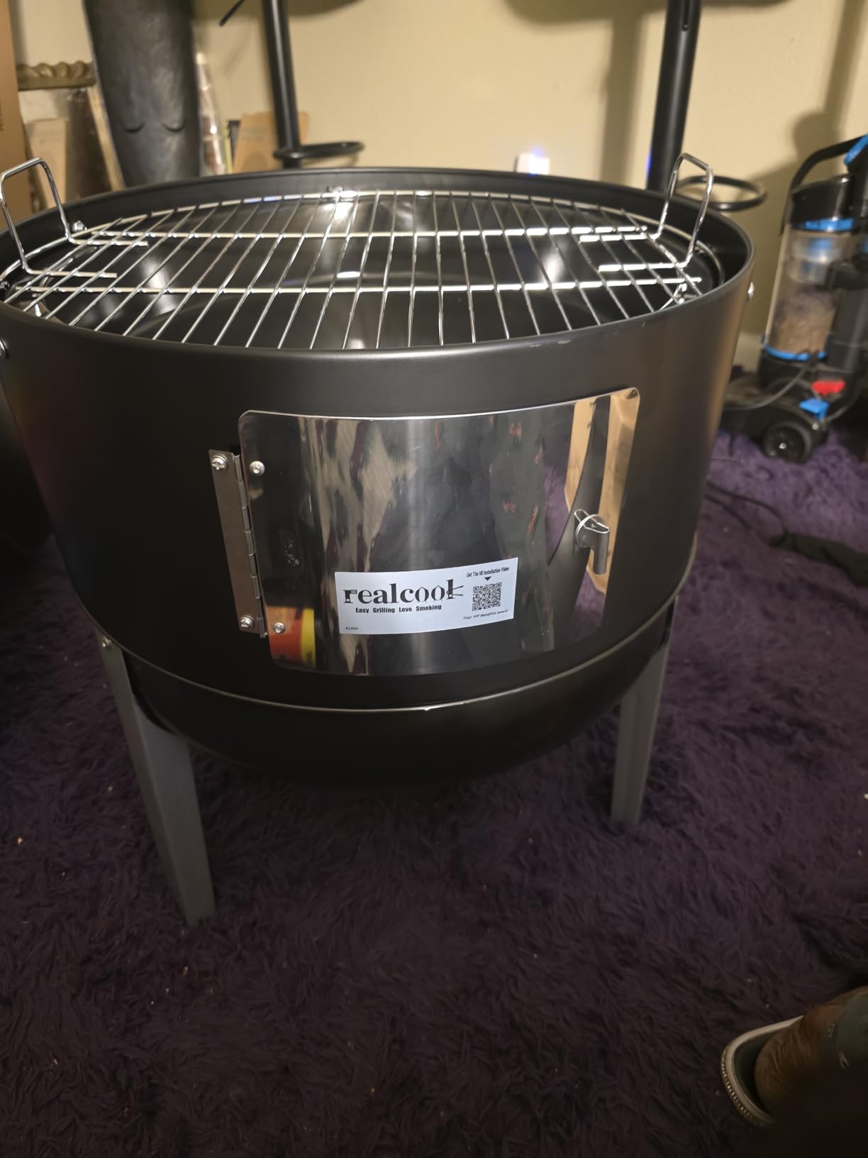 Realcook Charcoal BBQ Smoker Grill - 20 Inch Vertical Smoker for Outdoor Cooking Grilling | for Outdoor Cooking Grilling customer photo 2