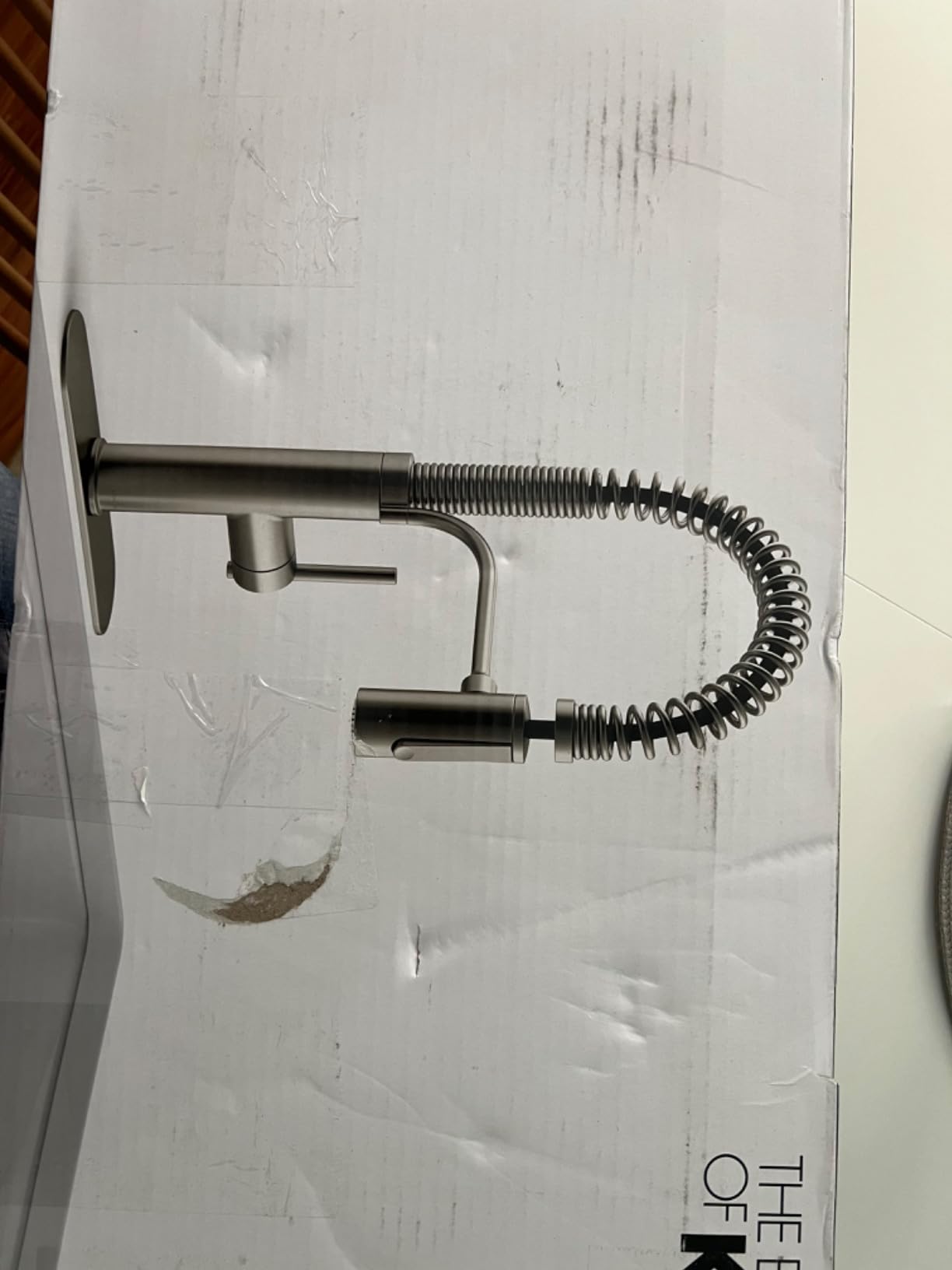 KOHLER 22973-VS Crue High-Arc Kitchen Faucet with Pull Down Spring Spout, Professional Pre-Rinse Kitchen Faucet, Commercial Faucet, Vibrant Stainless customer photo 2
