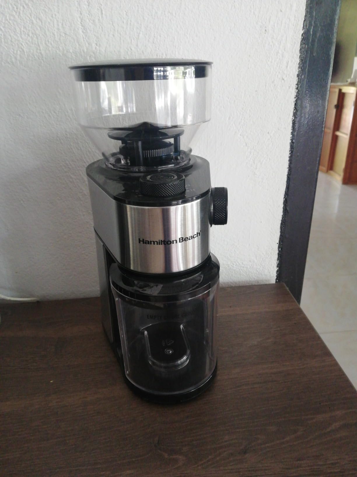 Hamilton Beach Electric Burr Coffee Grinder with Large 16 oz. Hopper | 18 Grind Settings For Espresso To French Press Coffee | Makes 2-14 Cups | Auto Shutoff | Easy Clean | Stainless Steel | 80385 customer photo 2