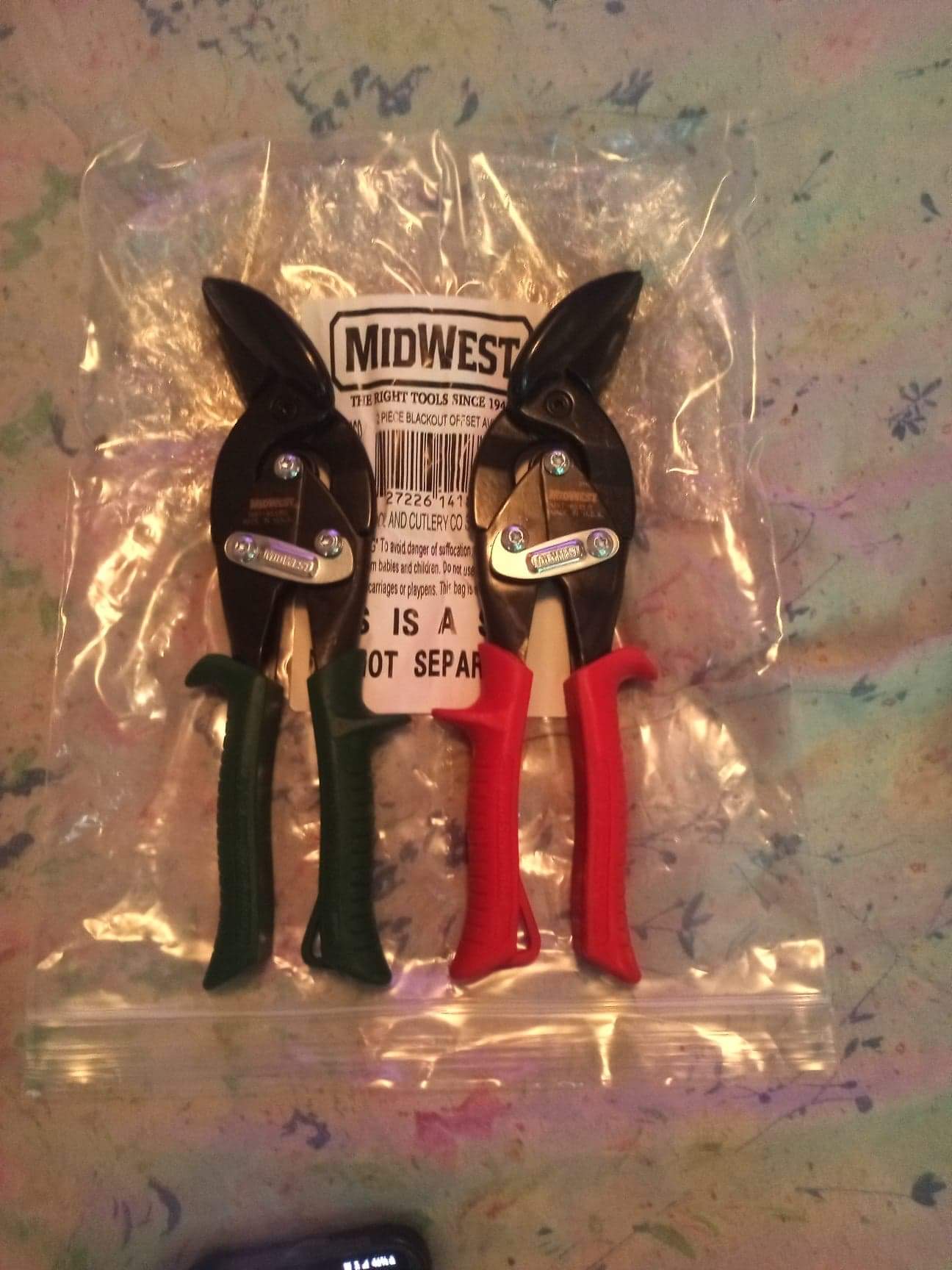 MIDWEST Blackout Aviation Snip Set, Left & Right Offset, Tin Snips | Made in USA, 2 Piece Offset Snip Set, Midwest Blackout Series, Pinch-Thru-Point Cuts, Kush'N-Power Grips - MWT-6510CO customer photo 2