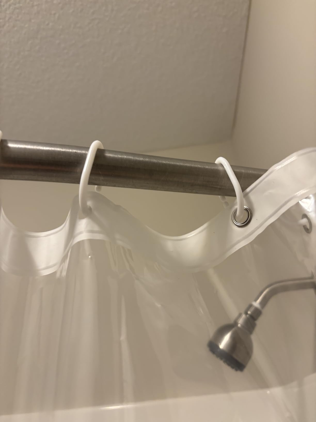 downluxe Shower Curtain Liner, PEVA Plastic Shower Liner with 3 Magnets, 72x72 customer photo 1