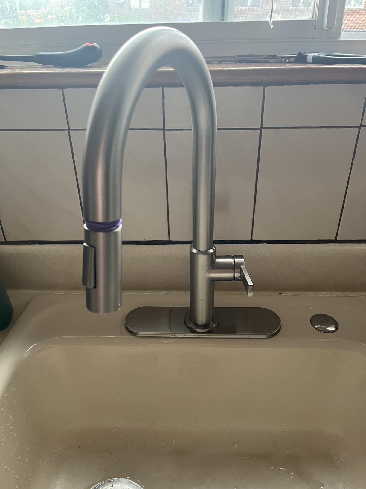 KRAUS Spot Free Stainless Steel Pull Down Kitchen Faucet KPF-2820SFS customer photo 1