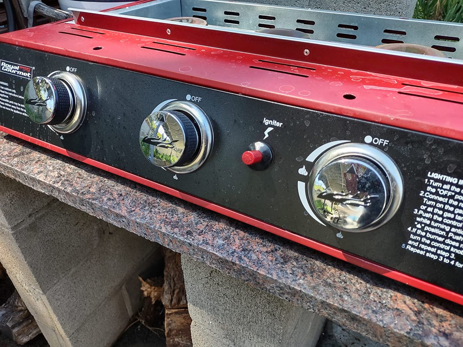 Royal Gourmet PD1301S Portable 3-Burner Tabletop Gas Griddle | 25,500 BTU Cooking Power, 304 Sq. In. Cooking Surface | Ideal for Camping & Tailgating, Black & Silver customer photo 2