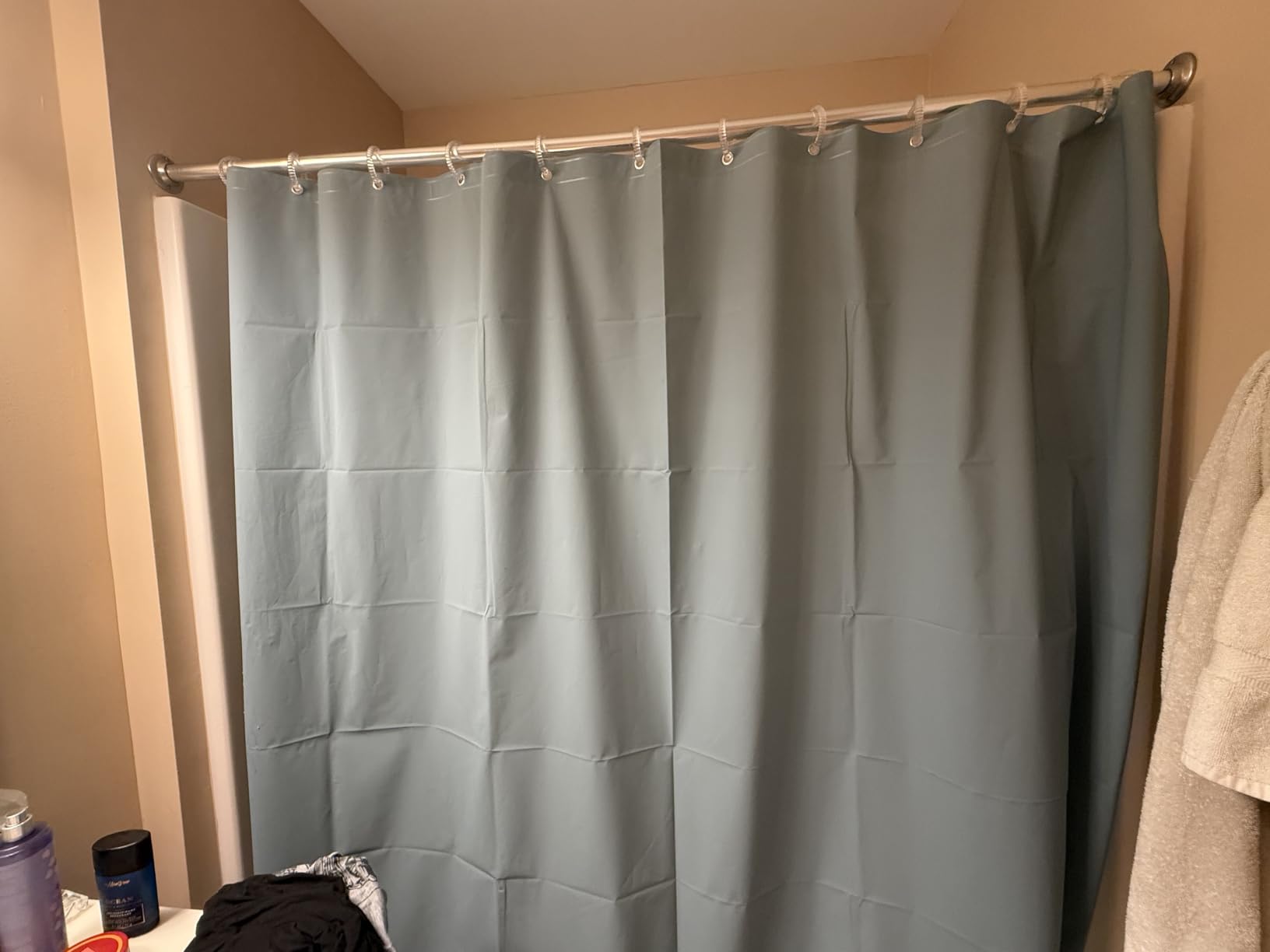 Barossa Design Heavy Duty Shower Curtain Liner with 6 Magnets, Clear, 72x72 customer photo 1
