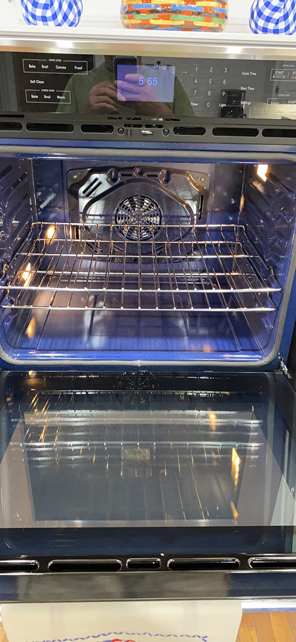 Cosmo COS-30EDWC 30 in. Haven Collection Double Electric Wall Oven, True Convection, Stainless with Blue Porcelain, Self Clean Function, 7 Oven Functions customer photo 2