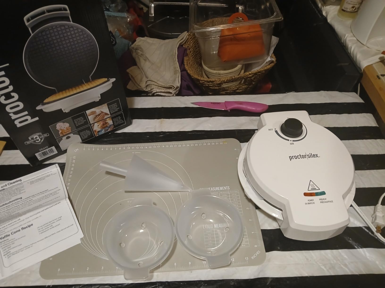 Proctor Silex Waffle Cone and Ice Cream Bowl Maker With Browning Control | Fun And Fast, Cooks In 2-3 Minutes | Includes Cone Shaper Roller & Cup Press | 7.5