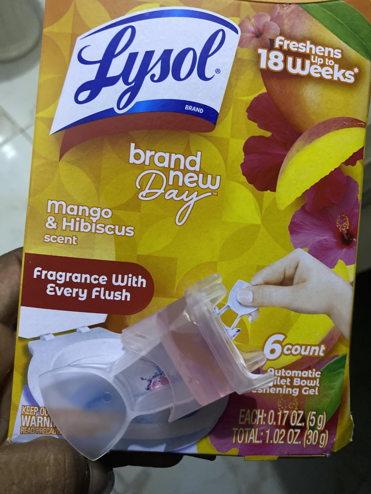 Lysol Click Gel Automatic Toilet Bowl Cleaner, Bathroom Essentials, Toilet Freshener, Refreshing Lavender Scent, 6 Count (Pack of 1) customer photo 2