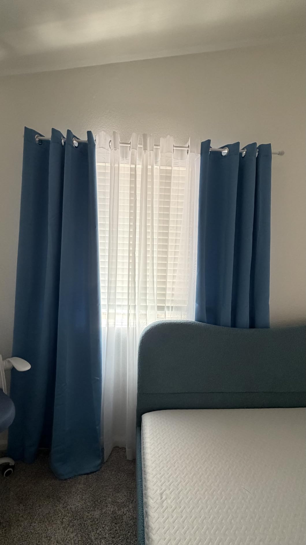 ChrisDowa Blackout Curtains for Bedroom and Living Room 63 Inches Long | 2 Panels Set, Thermal Insulated, Light Blocking, Room Darkening, Grommet, Window Drapes, Dark Grey, 42 x 63 Inch customer photo 1