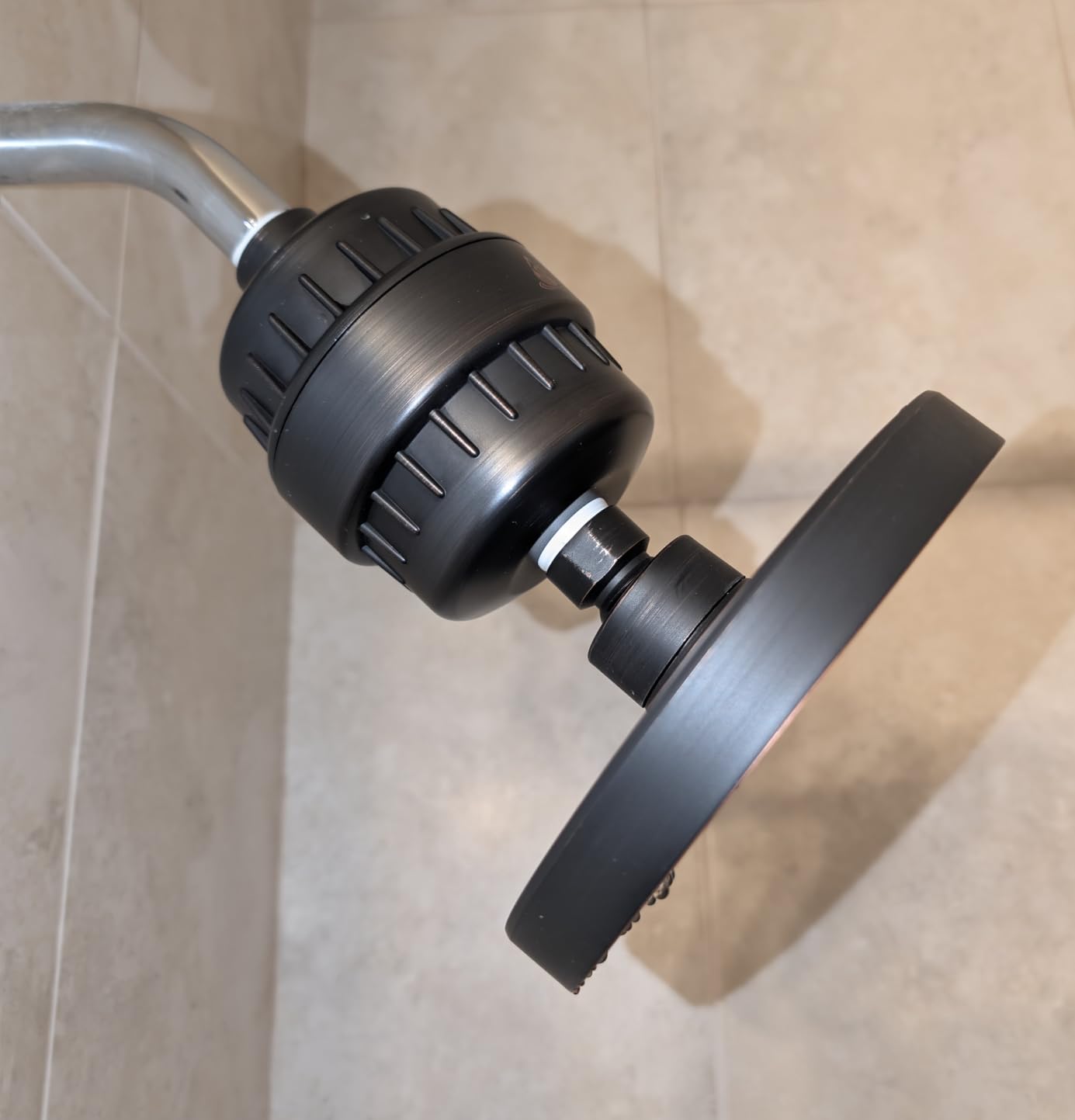 SparkPod Rain Shower Head, 6 Inch Round, Elegant Brushed Nickel Finish | High Pressure Shower Heads, 90 Nozzles, Adjustable Showerhead, No Tools Needed, Universal Connection customer photo 1