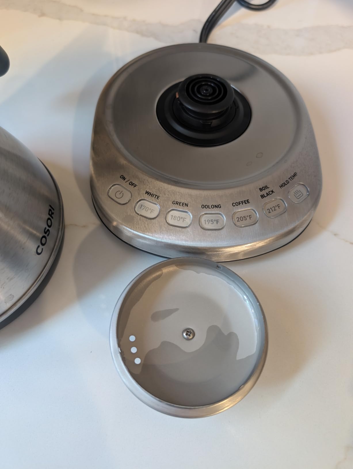 Cosori Smart Gooseneck Electric Kettle, App & Temperature Control, 0.8L | No Plastic Contact with Water, App Control, 4 Presets & Custom Temp (104-212F), 60-Min Keep Warm, Pour Over Coffee & Tea customer photo 1