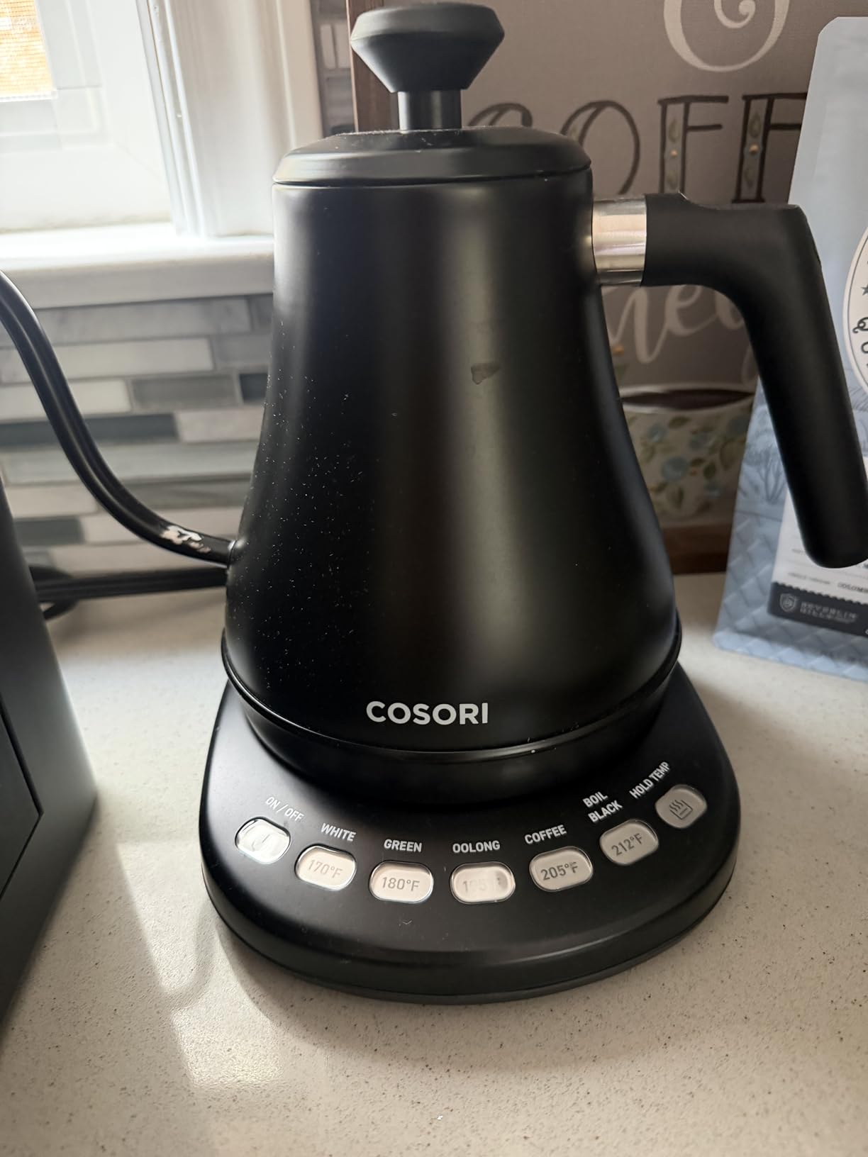 Cosori Smart Gooseneck Electric Kettle, App & Temperature Control, 0.8L | No Plastic Contact with Water, App Control, 4 Presets & Custom Temp (104-212F), 60-Min Keep Warm, Pour Over Coffee & Tea customer photo 2