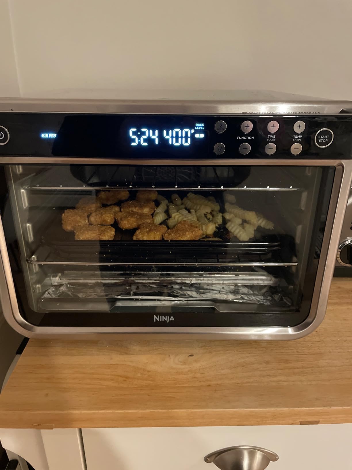 Ninja Foodi XL Pro Air Fry Oven, 10-in-1, Stainless Steel, DT201 | Fits 5 lb chicken, Air fry, roast, bake, broil, toast, dehydrate, reheat, pizza, 1800W customer photo 2