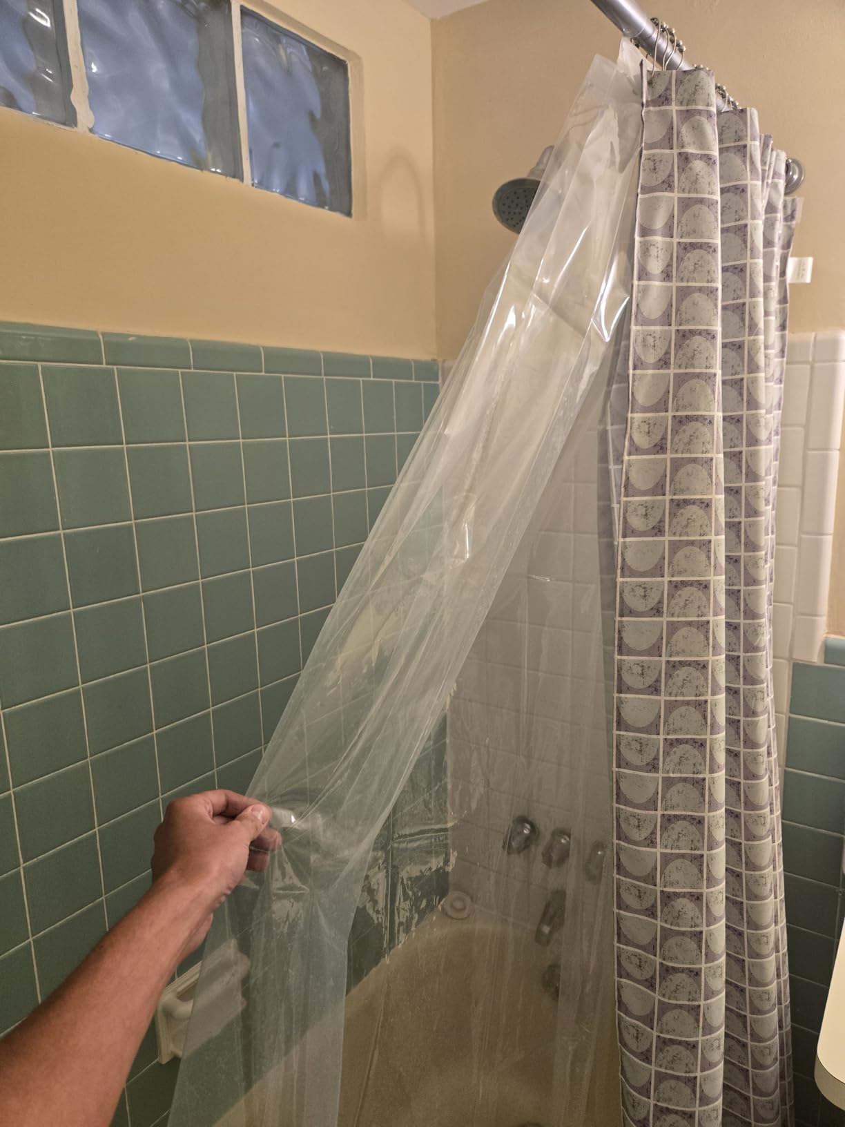 BigFoot Clear Shower Curtain - 72x72 Odorless Plastic with Magnets, Washable Long Bathroom Curtain - Premium PEVA Waterproof Bath Curtain, Rust-Proof Bathroom Essentials customer photo 1