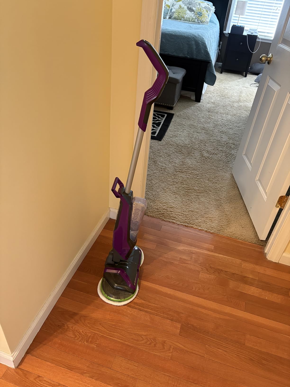 BISSELL Spinwave Cordless Pet Spin Mop, 18V Hard Floor Cleaner, 23157 | Reusable washable pads; pet stain removal; 18V for sealed wood, tile & laminate floors; cordless customer photo 1