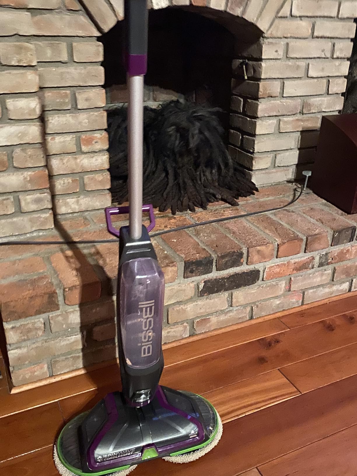 BISSELL Spinwave Cordless Pet Spin Mop, 18V Hard Floor Cleaner, 23157 | Reusable washable pads; pet stain removal; 18V for sealed wood, tile & laminate floors; cordless customer photo 2
