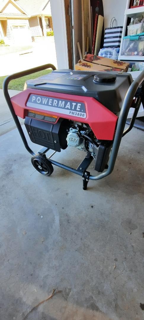 Powermate PM3800 3,800-Watt Gas-Powered Portable Open Frame Generator - Ultra-Quiet Performance - Ideal for Home, Camping, RV and Outdoor Activities - Engine Powered by Generac customer photo 1