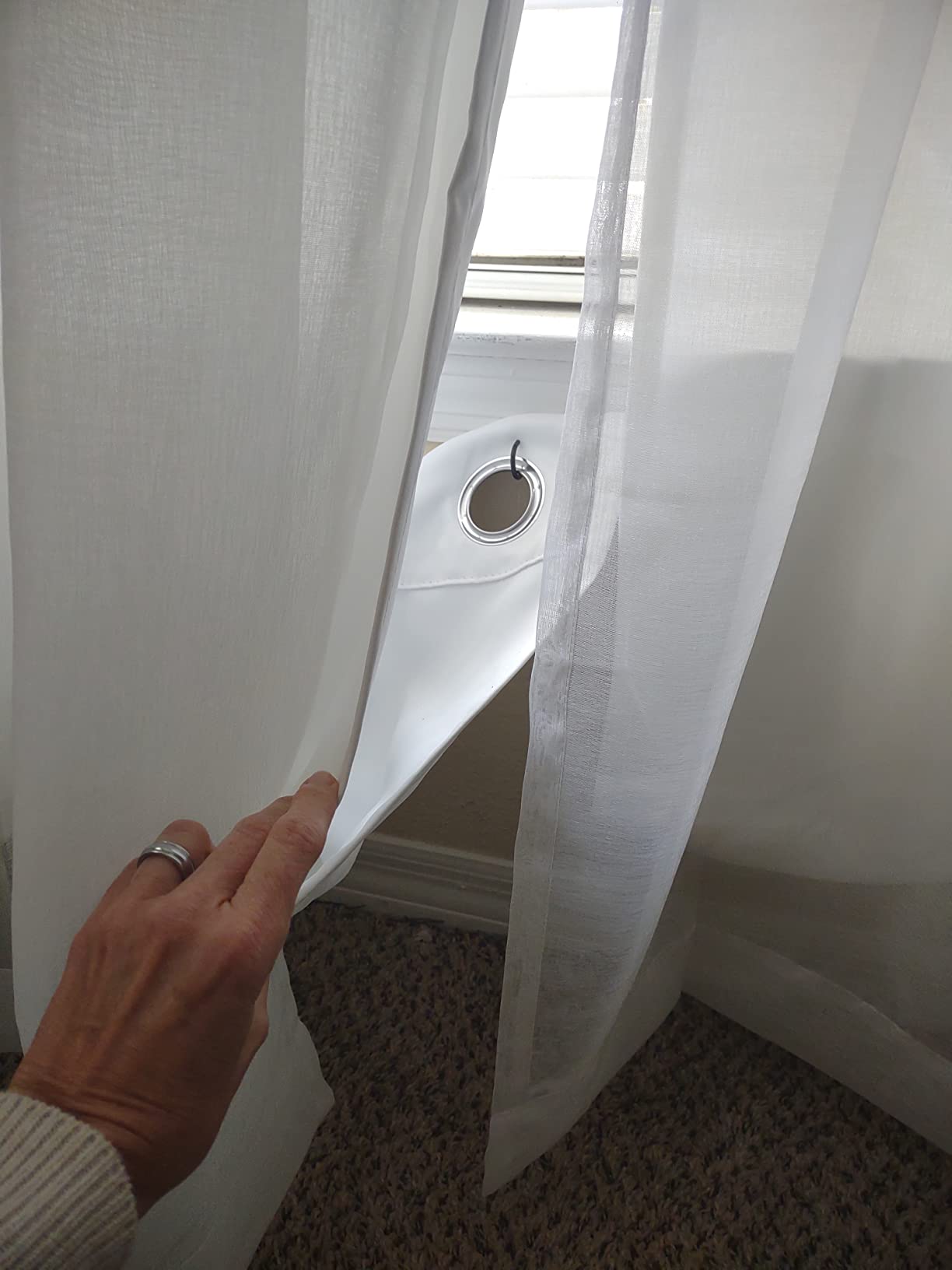 H.VERSAILTEX Blackout Curtains for Bedroom Thermal Insulated Room Darkening Living Room Curtains 63 Inch Long Grommet Privacy Protection Window Curtain Panels/Drapes for Nursery, 2 Panels, Ivory/Cream customer photo 1