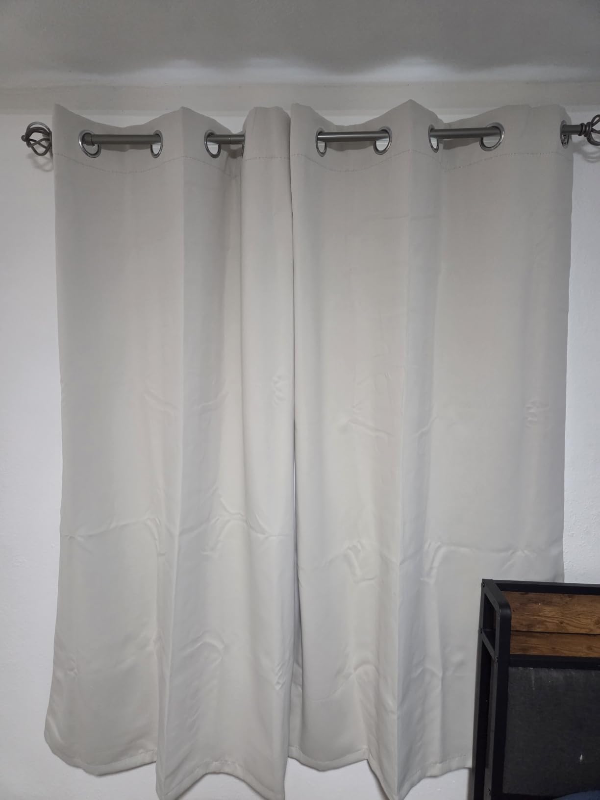 H.VERSAILTEX Blackout Curtains for Bedroom Thermal Insulated Room Darkening Living Room Curtains 63 Inch Long Grommet Privacy Protection Window Curtain Panels/Drapes for Nursery, 2 Panels, Ivory/Cream customer photo 2