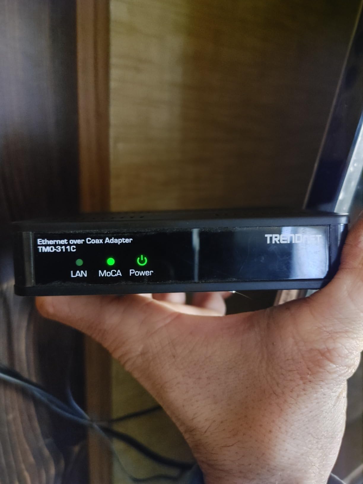 TRENDnet Ethernet Over Coax Adapter, TMO-311C | Backward Compatible with MoCA 2.0, Gigabit LAN Port, Supports Net Throughput Up to 1Gbps, Supports Up to 16 Nodes On One Network customer photo 1