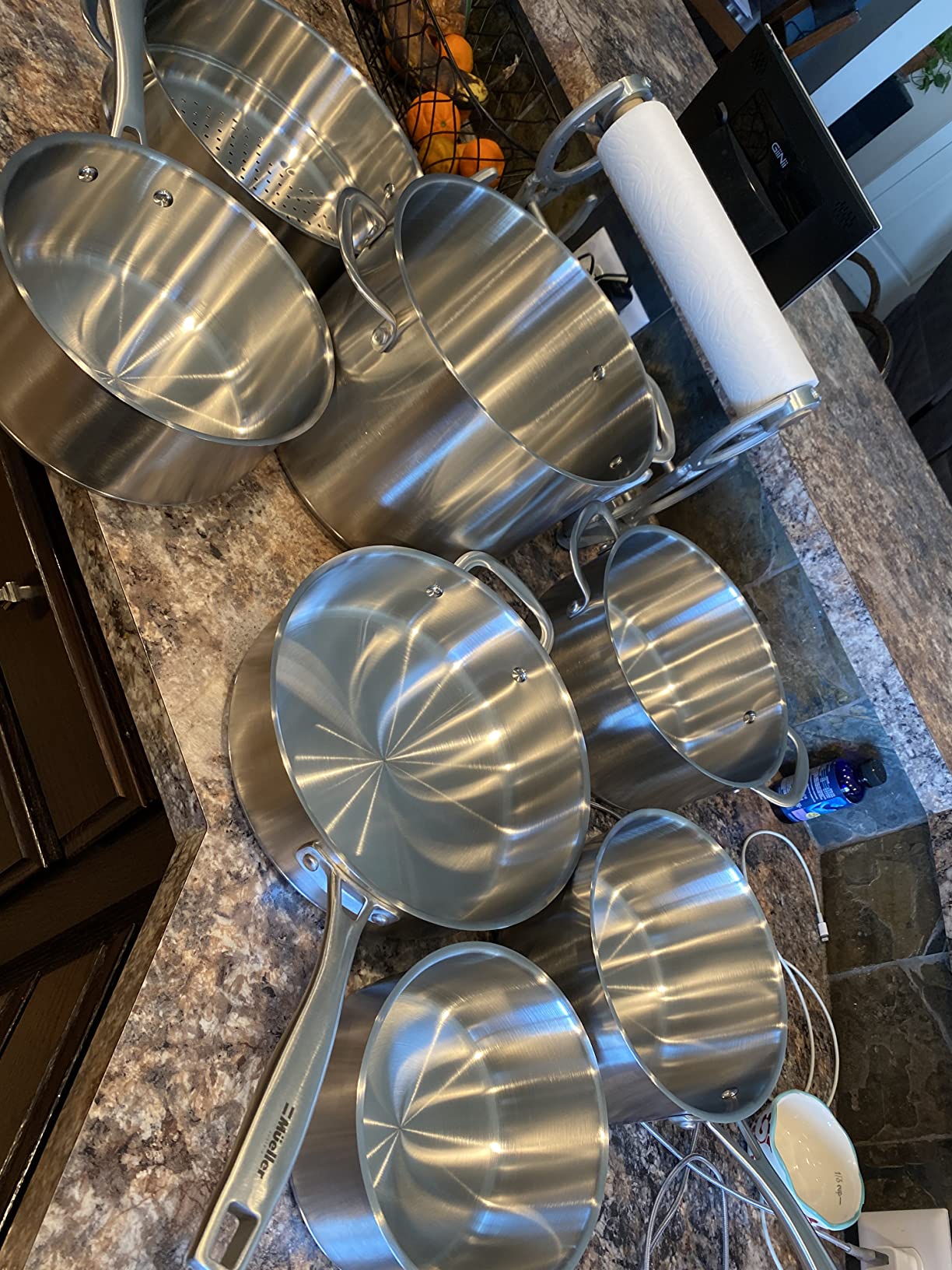 Mueller 17-Piece Stainless Steel Pots and Pans Set, Tri-Ply Ultra-Clad Pro - Cookware Set, Induction Ready, Oven Safe, Even-Heat Aluminum Core, Includes Skillets, Saucepans, Dutch Oven, Stockpot customer photo 2