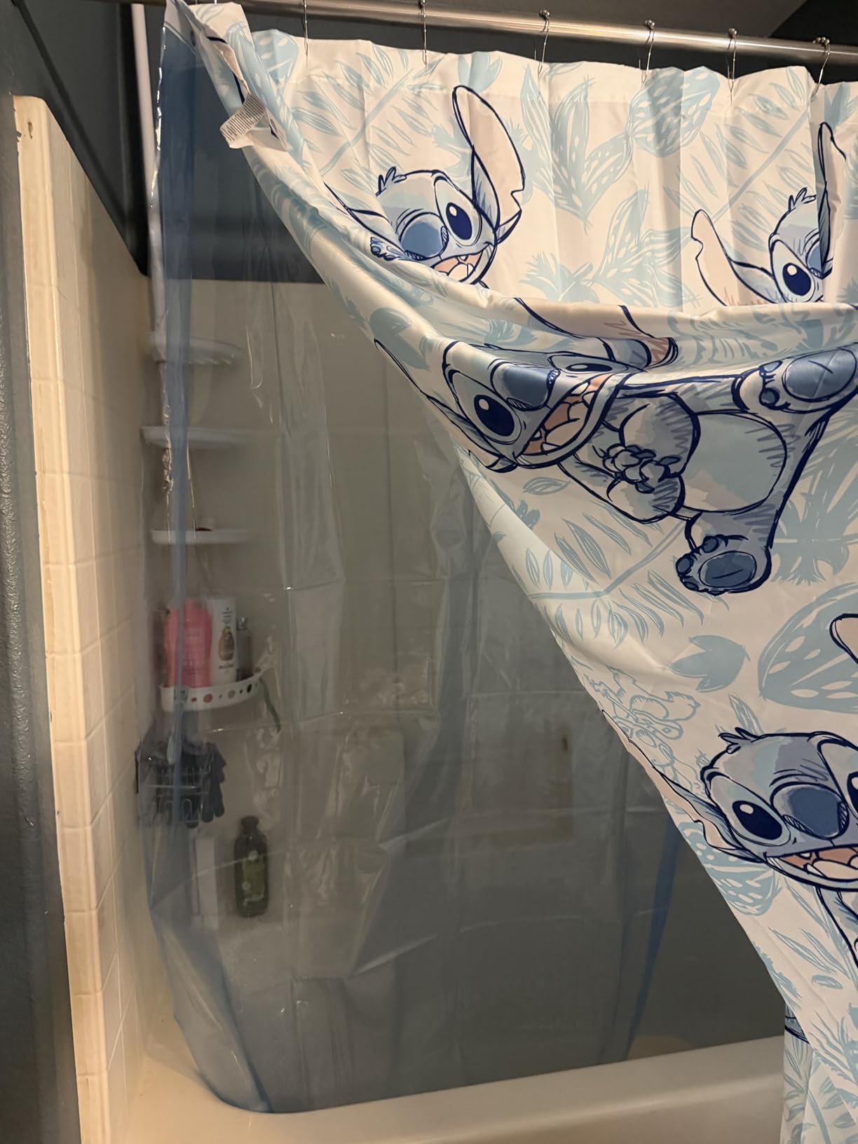 Barossa Design Oeko-tex Certified Shower Curtain Liner Standard Size, Clear customer photo 2
