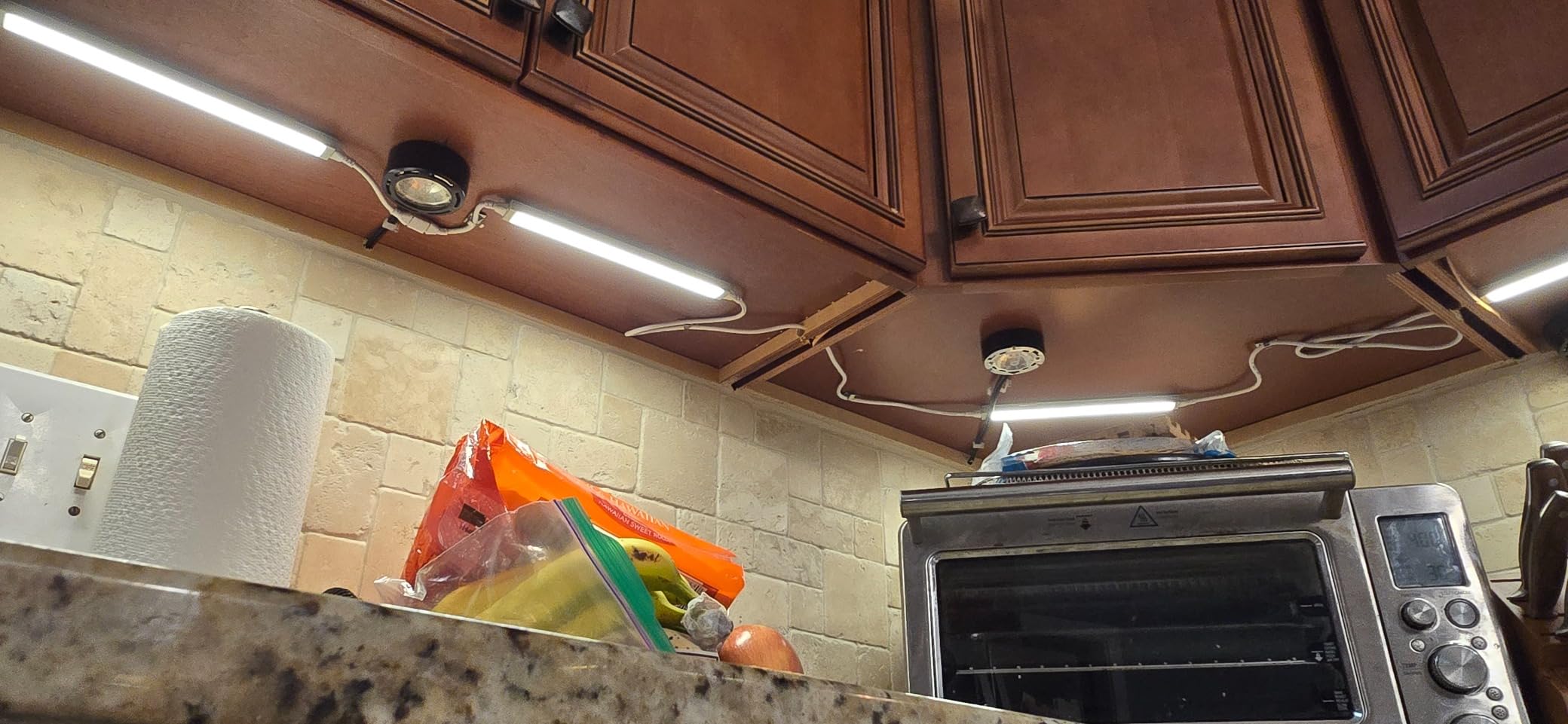 PureOptics LED Works with Alexa Smart Under Cabinet Lighting Kit, Adjustable LEDs, (6) 9