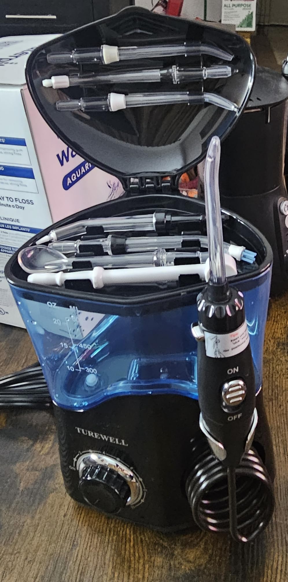 TUREWELL Water Dental Flosser for Teeth/Braces, Water Teeth Cleaner | 8 Jet Tips and 10 Pressure Levels, 600ML Large Water Tank Oral Irrigator for Family customer photo 1
