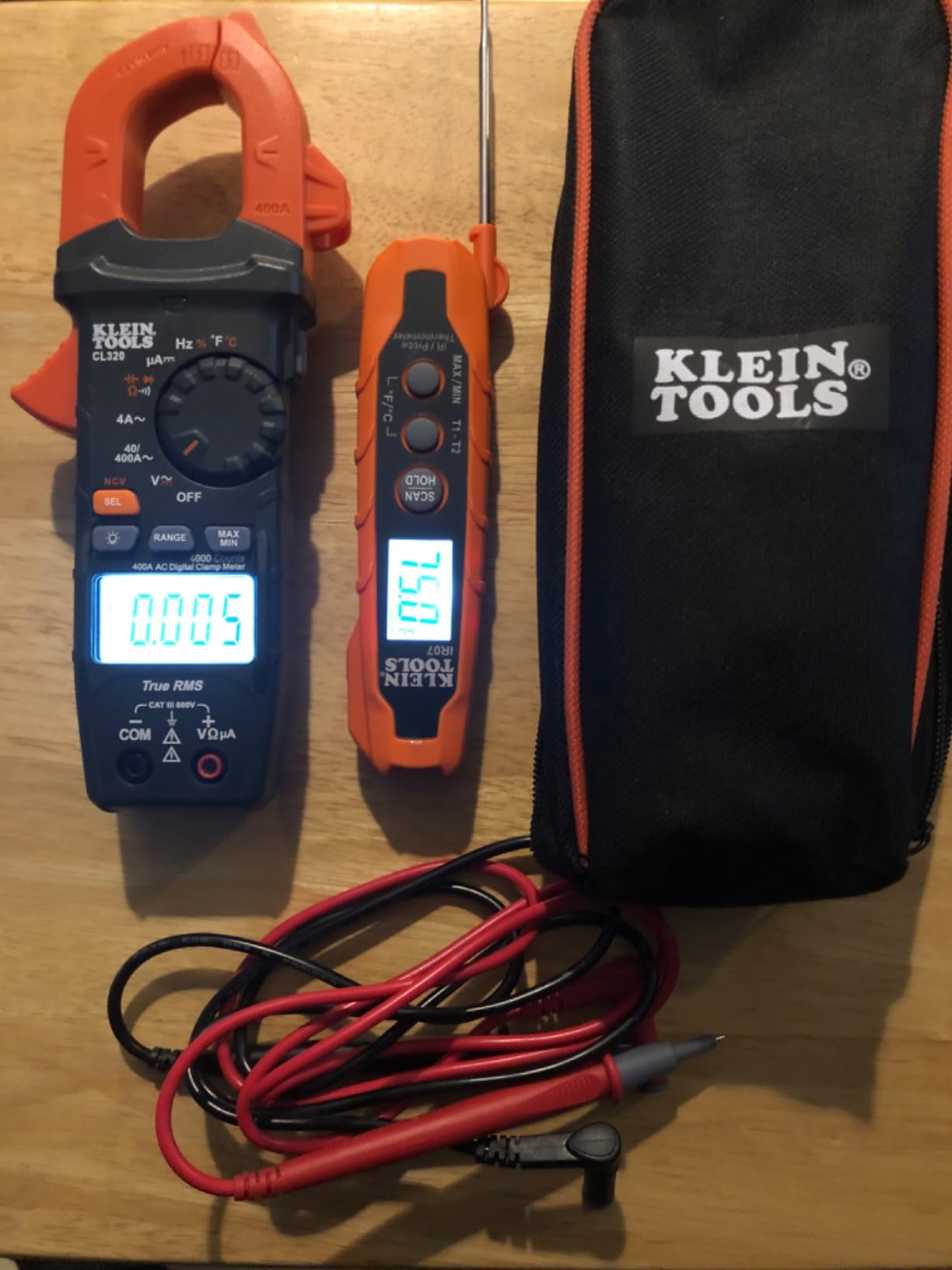 Klein Tools CL320KIT HVAC Kit for HVAC Testing; Digital Clamp Meter, Non-Contact Voltage Tester, and Infrared/Probe Thermometer customer photo 2