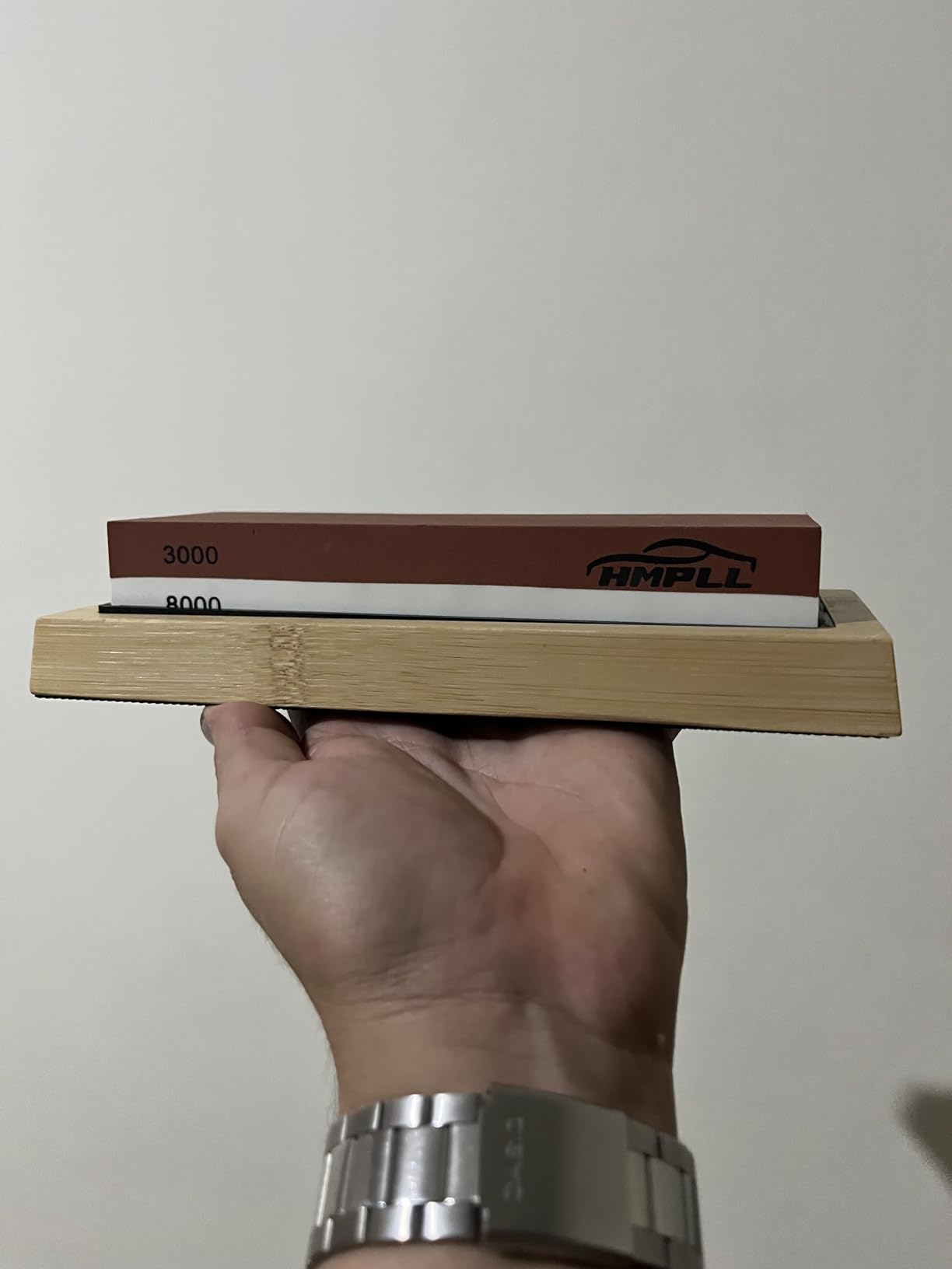 HMPLL Knife Sharpening Stone Set, Professional Whetstone 4 Side Grit | 400/1000 3000/8000, Whetstone Knife Sharpener Stone Set Include Non-slip Base, Leather Strop, Flattening Stone & Angle Guide customer photo 1