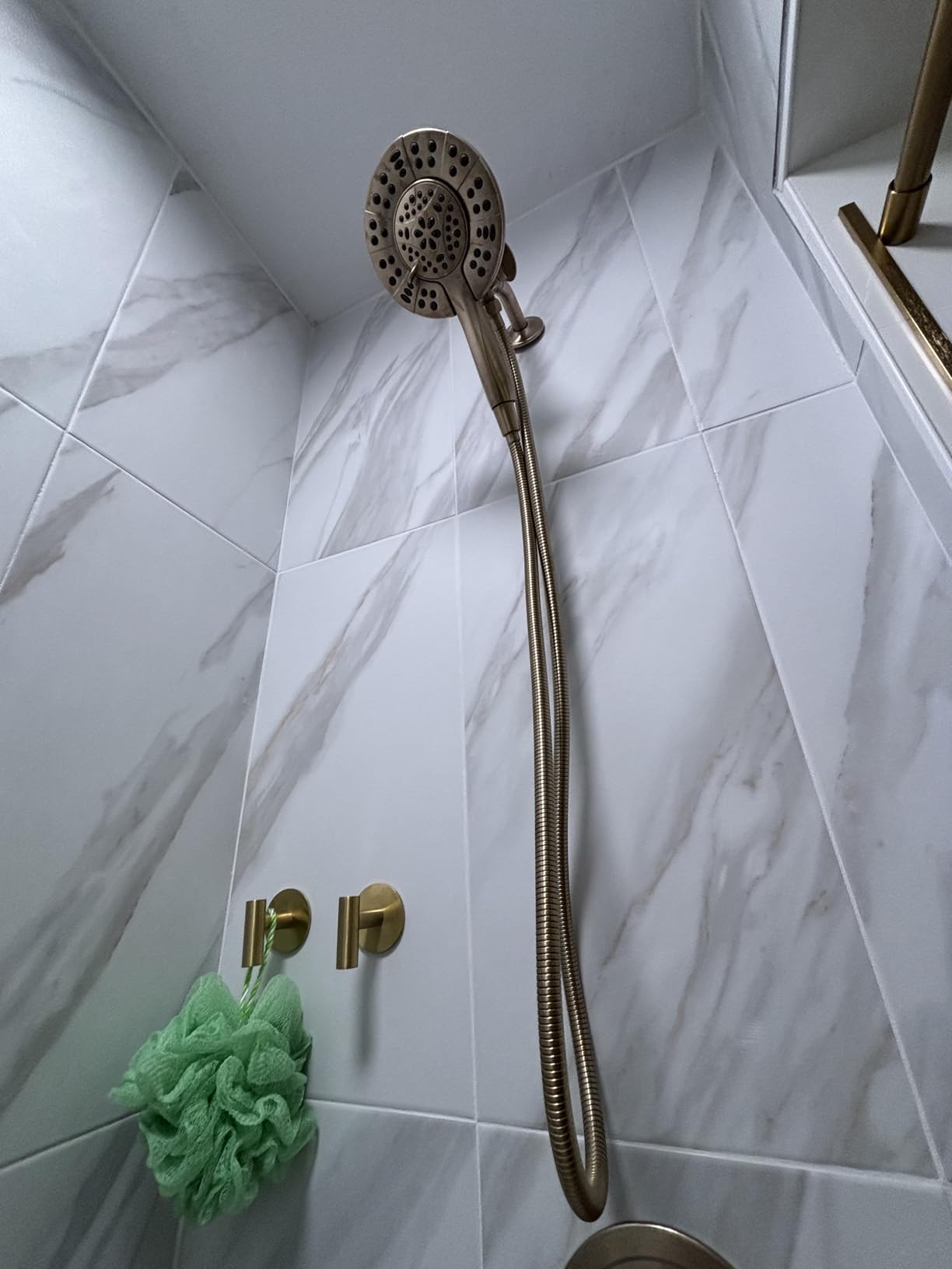 Delta Arvo 14 Series Brushed Nickel Shower Faucet Set with In2ition 2-in-1 Dual Shower Head with HandHeld Spray Combo, Valve Trim Kit, SpotShield Stainless 142840-SP-I (Valve Included) customer photo 2
