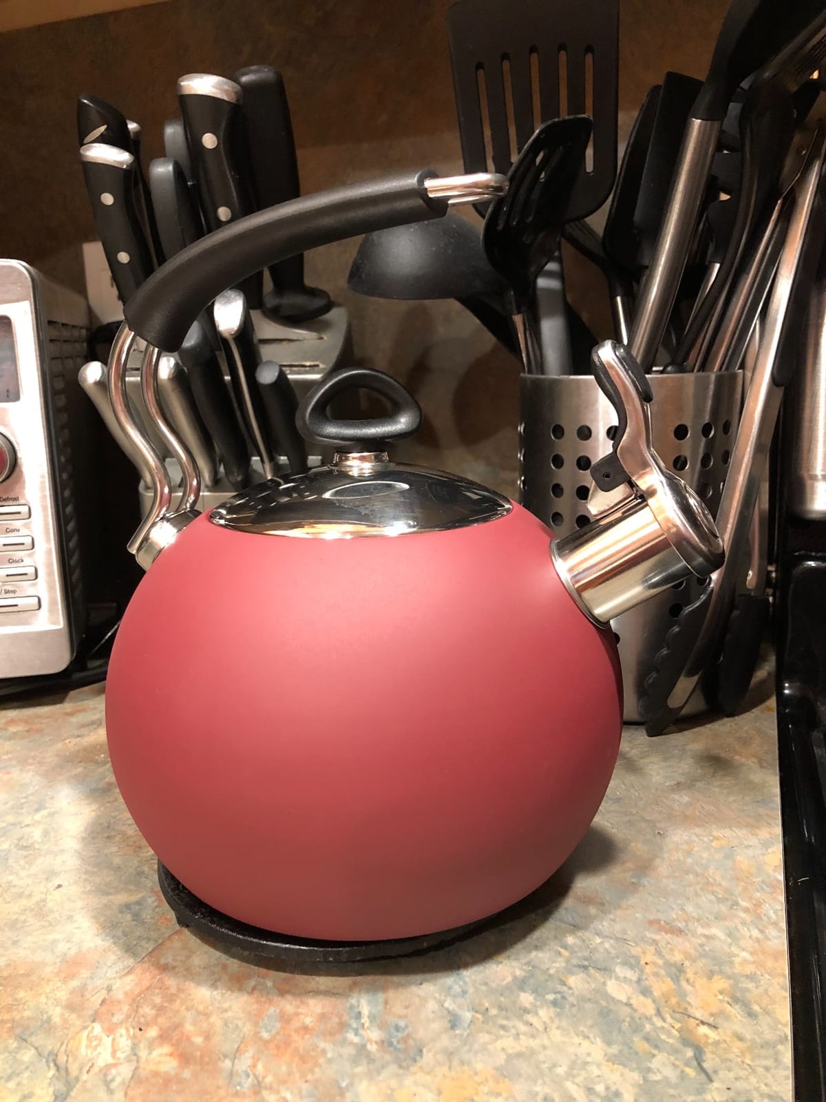 Whistling Tea Kettle Stovetop, 2.64 Quart Black Tea Pot | Food Grade Stainless steel, Cool Touch Ergonomic Handle, for Induction, Electric, Gas, Radiant Cooktops customer photo 1