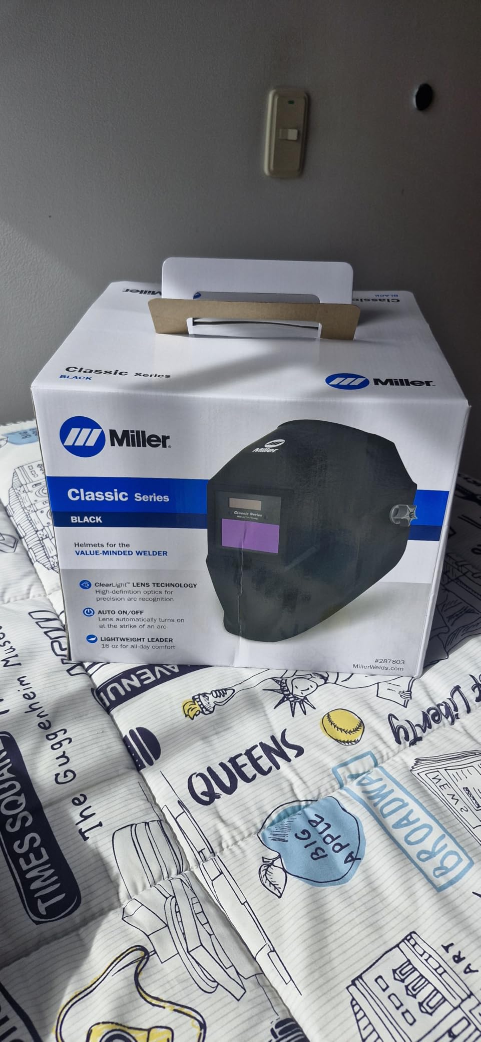 Miller Classic Series Welding Helmet, ClearLight Lens, Shade 8-13, Black | For the value-minded welder; TIG/MIG; variable shade 8-13; HD optics; comfortable headgear customer photo 2