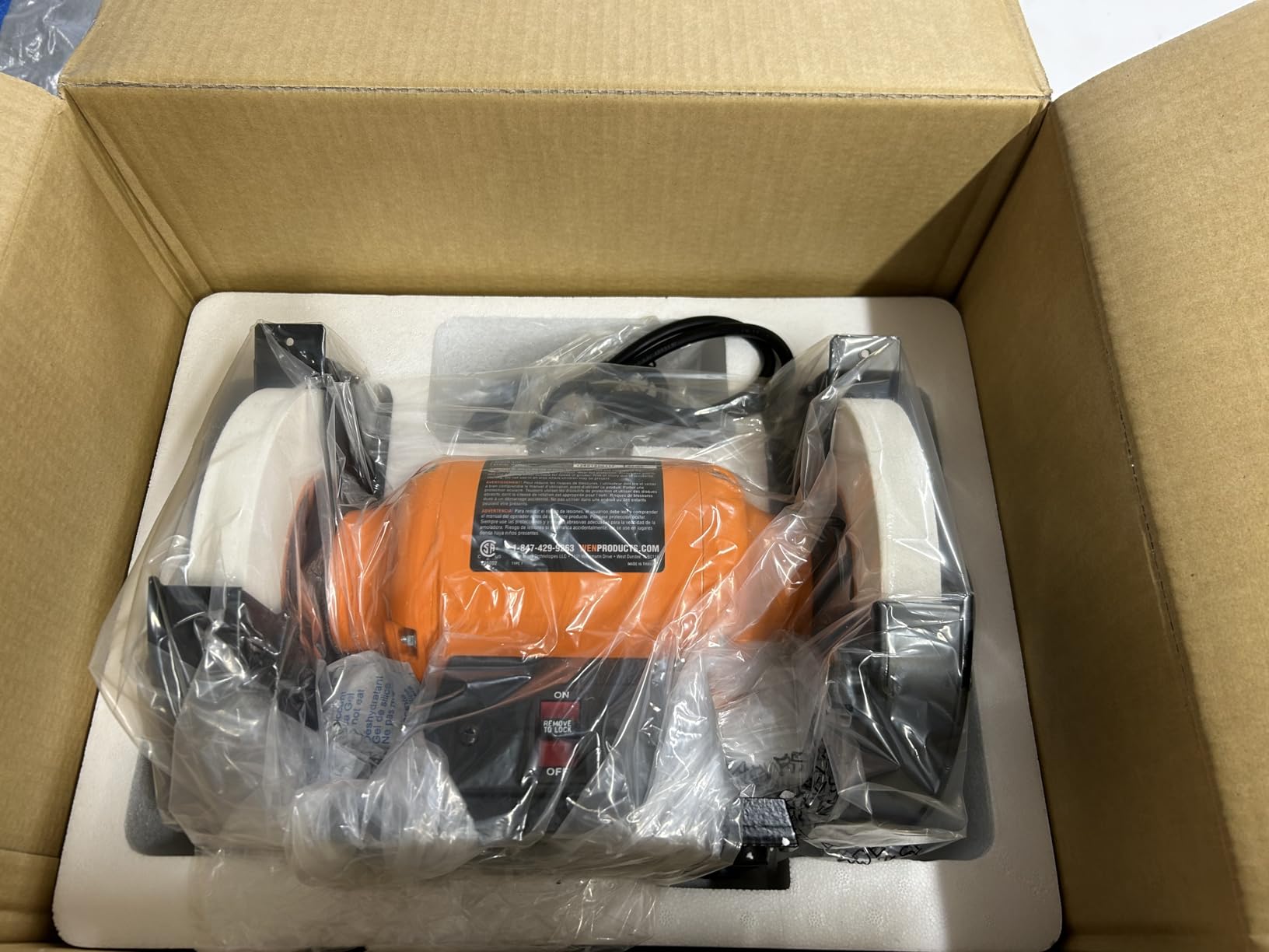 WEN BG4286 3-Amp 8-Inch Slow Speed Bench Grinder customer photo 1