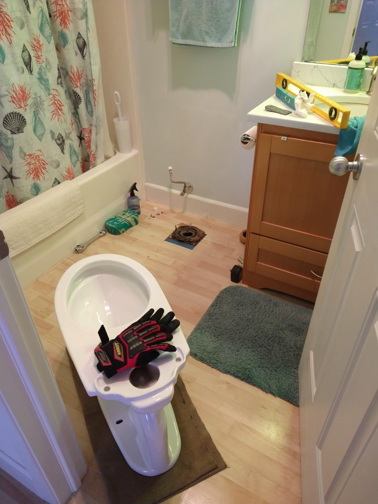 TOTO Drake Two-Piece Elongated 1.28 GPF TORNADO FLUSH Toilet with CEFIONTECT and Right-Hand Trip Lever, Cotton White - CST776CERG#01 customer photo 2