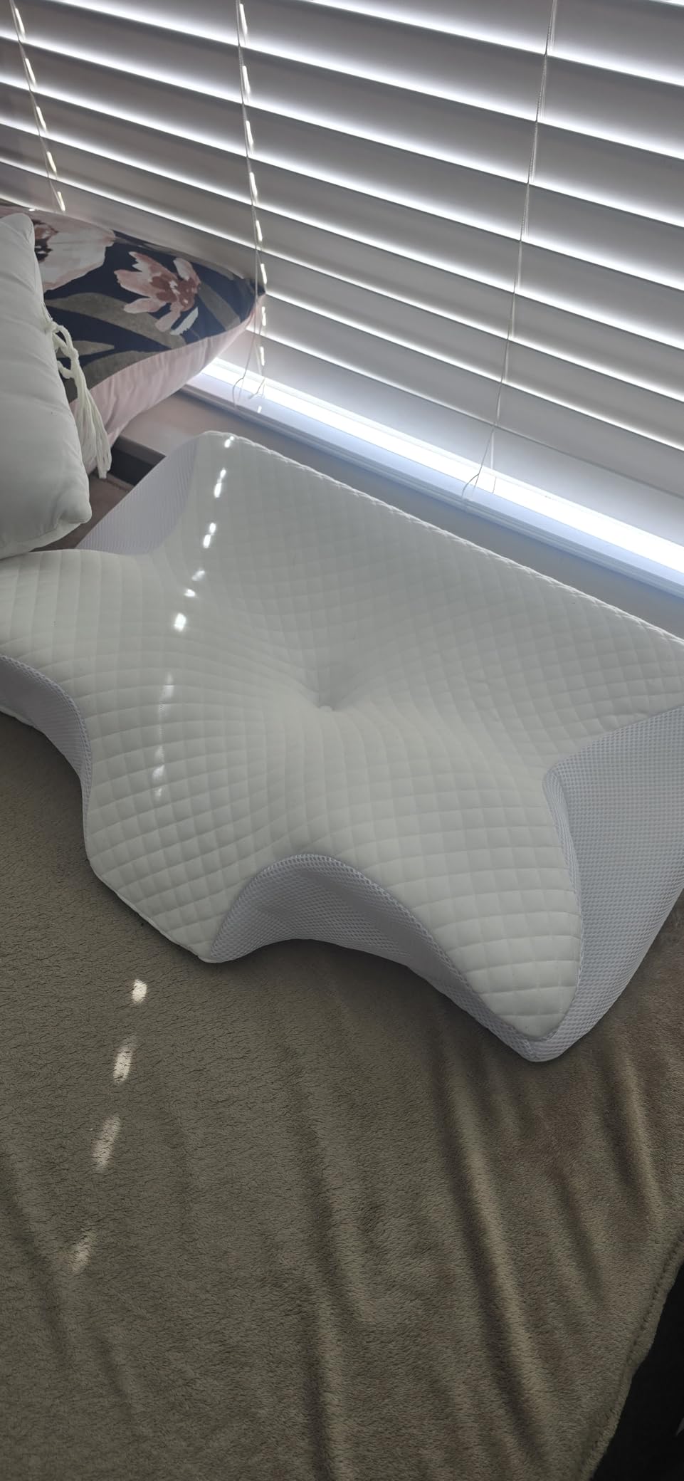 HOMCA Memory Foam Cervical Pillow, 2 in 1 Ergonomic Contour Orthopedic Pillow for Neck Pain, Contoured Support Pillows for Side Back Stomach Sleepers customer photo 2