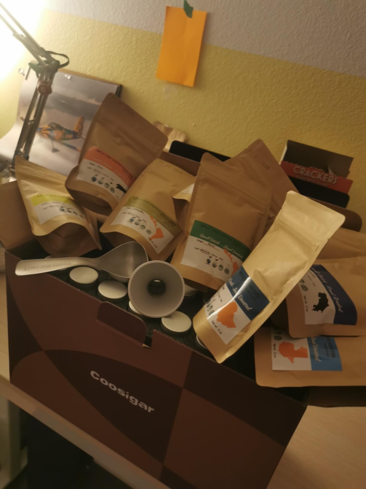 Split Oak Coffee Roasters Gourmet Gift Box - Whole Bean Variety Pack Gift Box, 9 Medium Roast Coffees from Around the World - Global Tasting Collection, 2oz Bags, Roasted in the USA customer photo 2